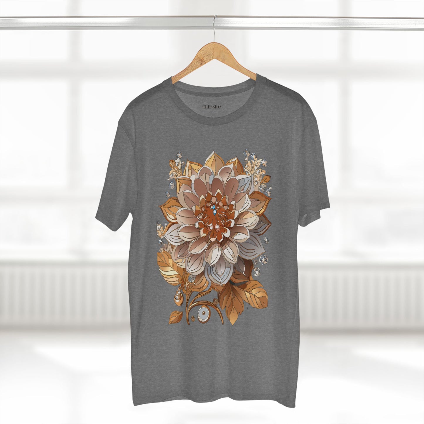 Floral Shirt, Shirt with Flower, Tee Shirt with Antique Flower