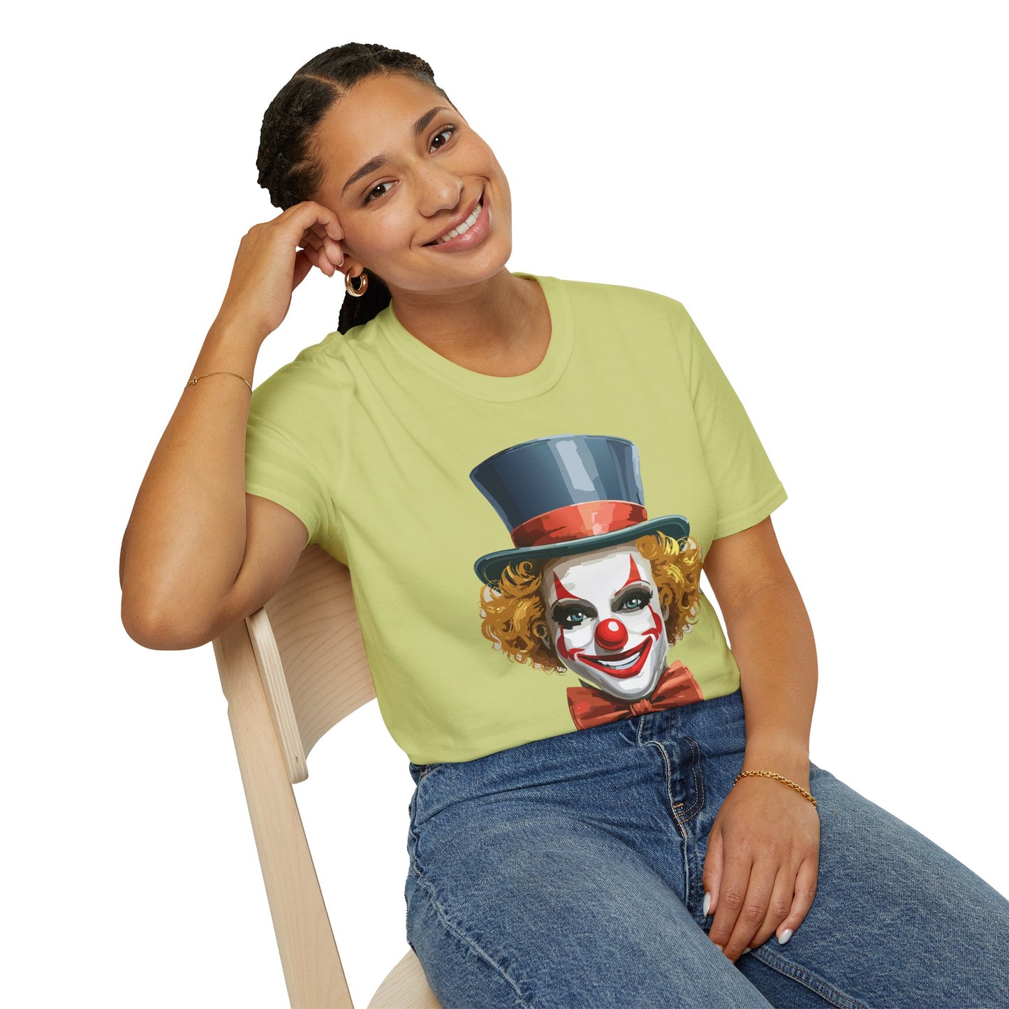 Clown Shirt, T Shirt with Clown, Funny Man Shirt, Tee Shirt with Funny Man, Circus Shirt, Shirt with Circus, Scary Man Shirt, Shirt with Scary Man