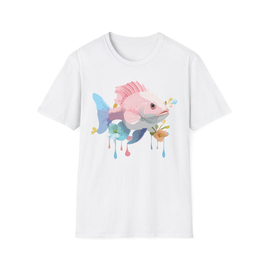 Fish Art Design Shirt, T Shirt with Fish, Graphic Shirt, Tee Shirt with Graphic Design, Shirt with Fish Graphic Art