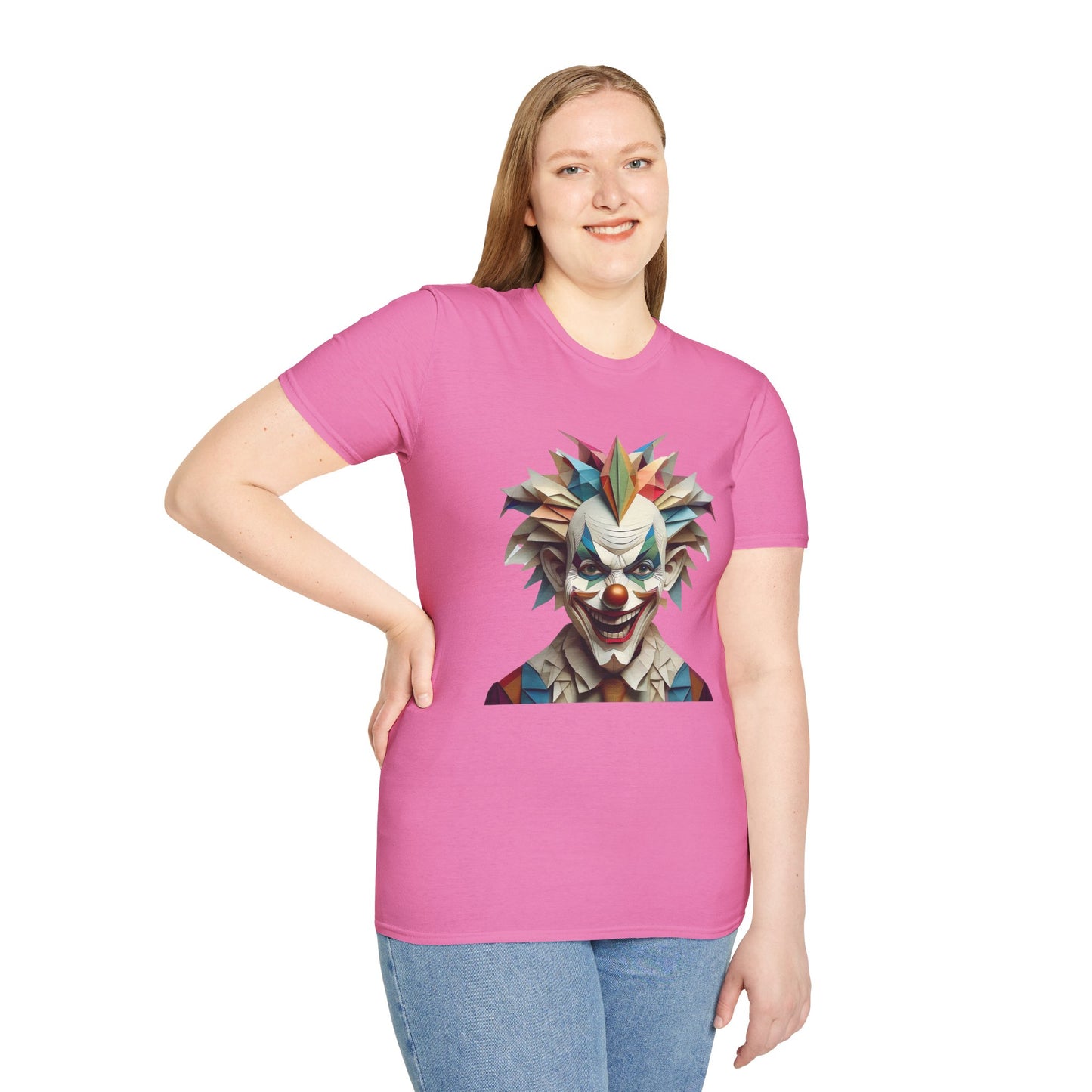 Clown Shirt, T Shirt with Clown, Funny Man Shirt, Tee Shirt with Funny Man, Circus Shirt, Shirt with Circus, Scary Man Shirt, Shirt with Scary Man