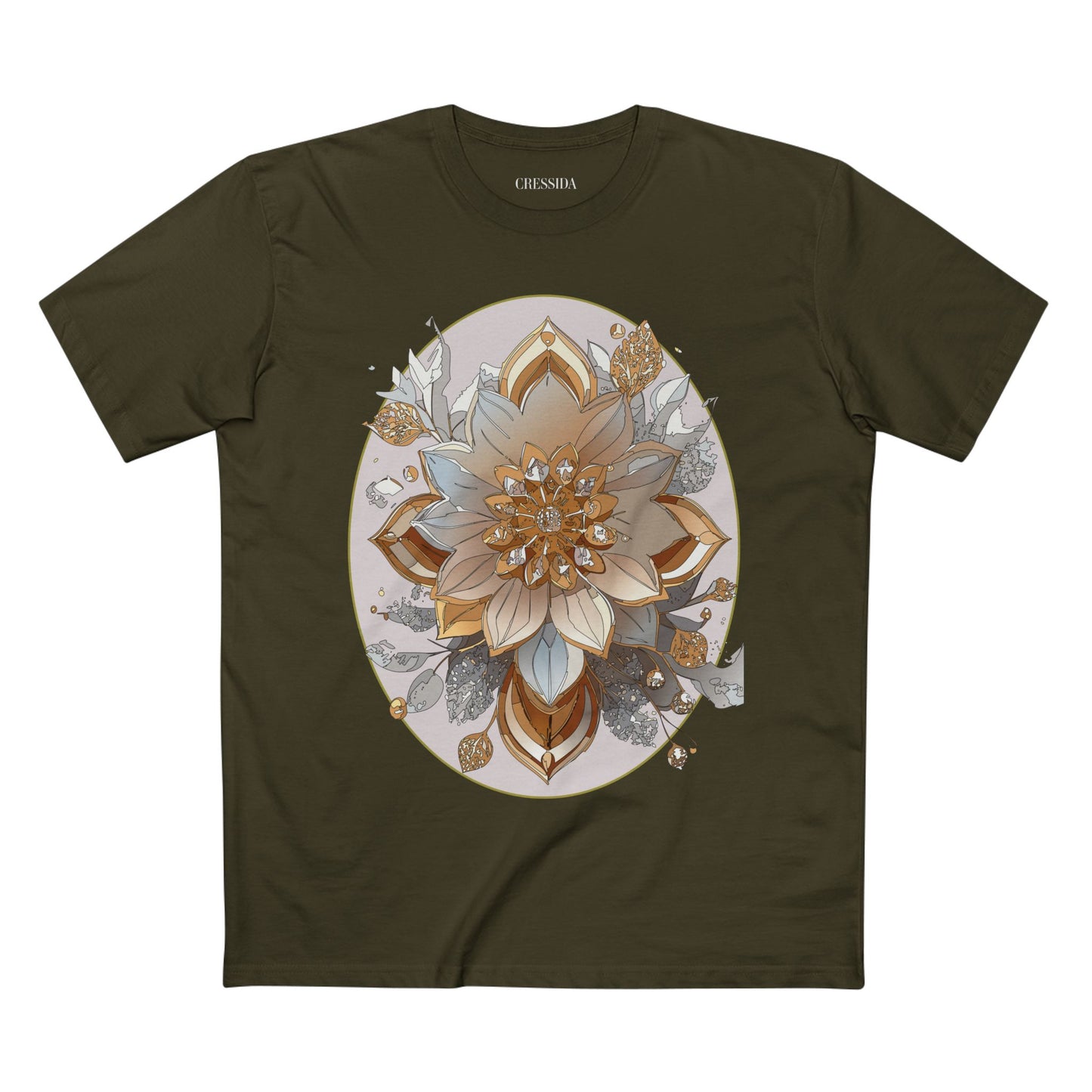 Floral Shirt, Shirt with Flower, Tee Shirt with Antique Flower
