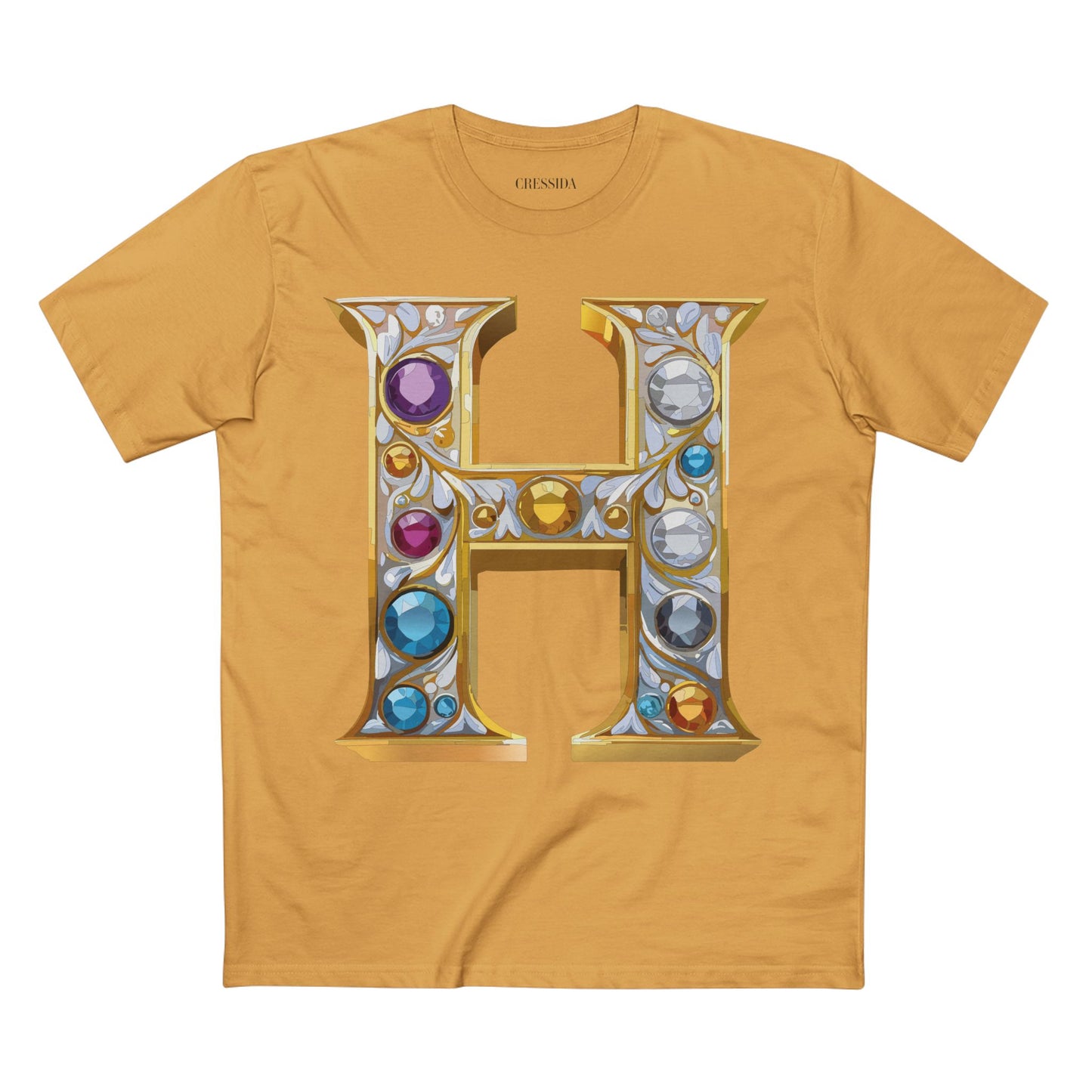 Letter Shirt, Shirt with Letters, Tee Shirt with Gold Letters