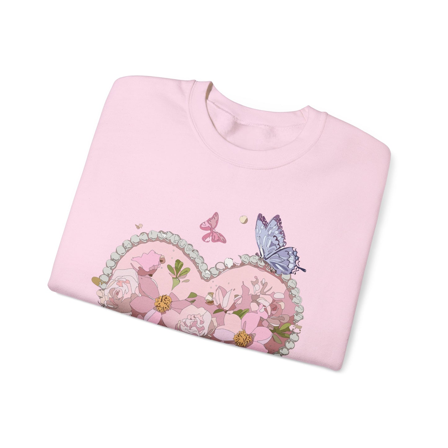 Floral Heart Sweatshirt, Floral Love Sweatshirt, Valentine's Day Sweatshirt, Heart Floral Sweatshirt