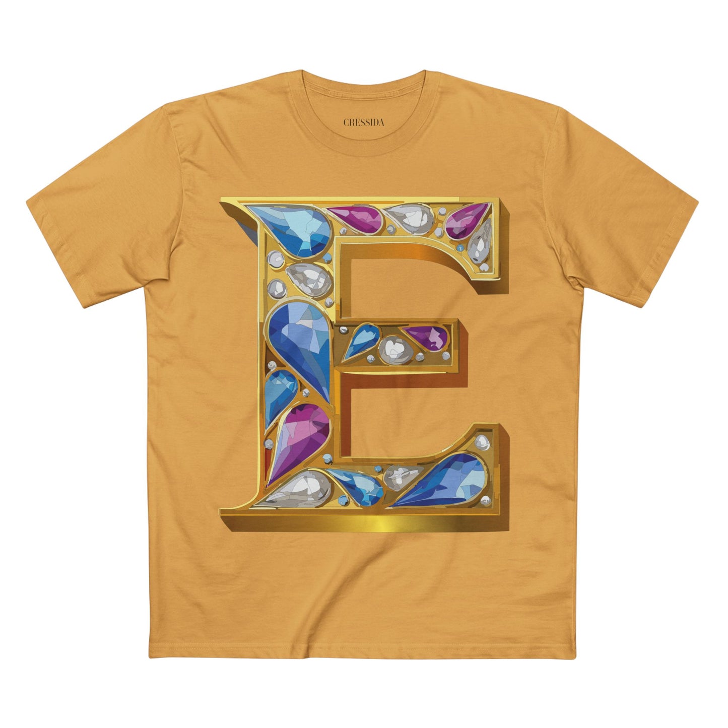 Letter Shirt, Shirt with Letters, Tee Shirt with Gold Letters