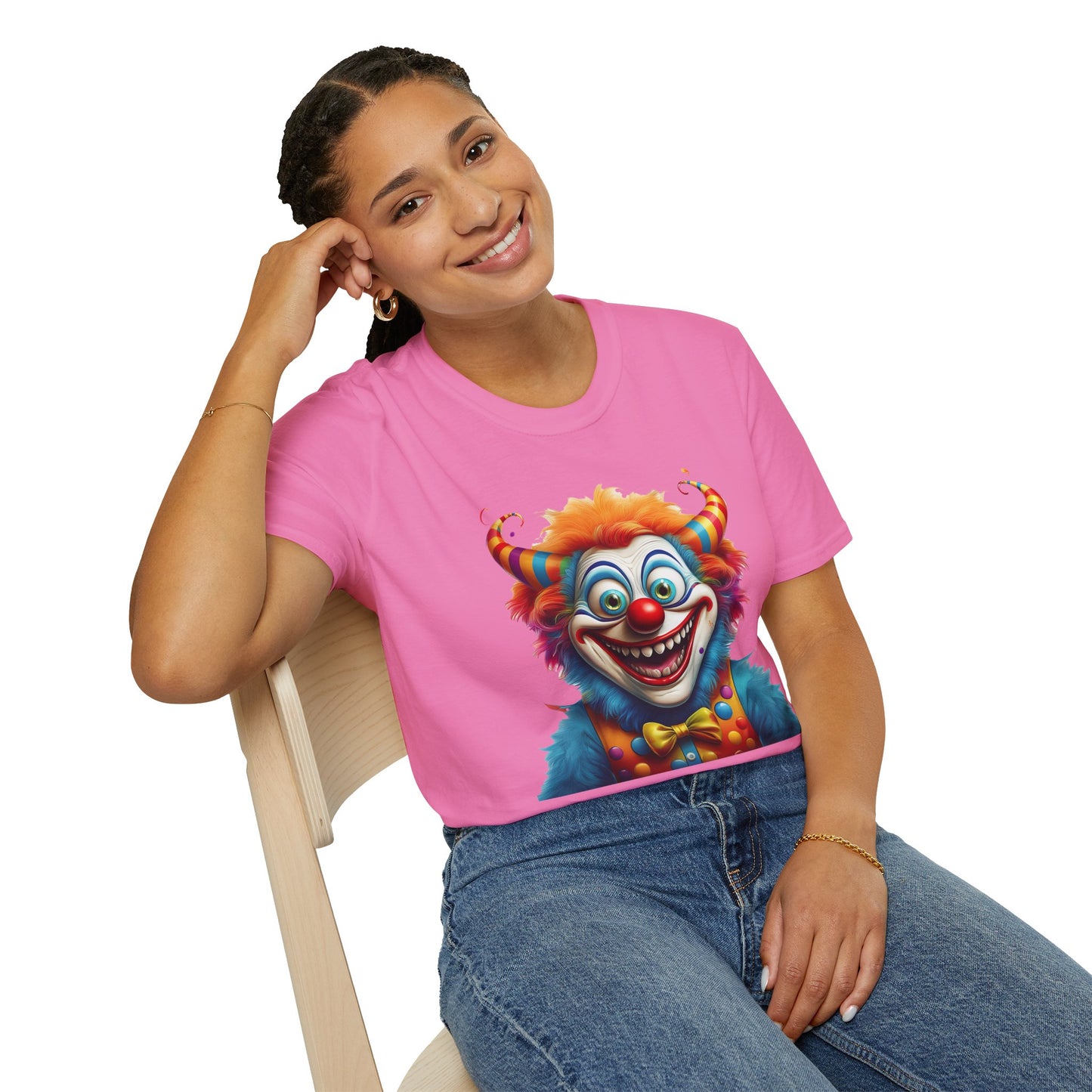 Clown Shirt, T Shirt with Clown, Funny Man Shirt, Tee Shirt with Funny Man, Circus Shirt, Shirt with Circus, Scary Man Shirt, Shirt with Scary Man