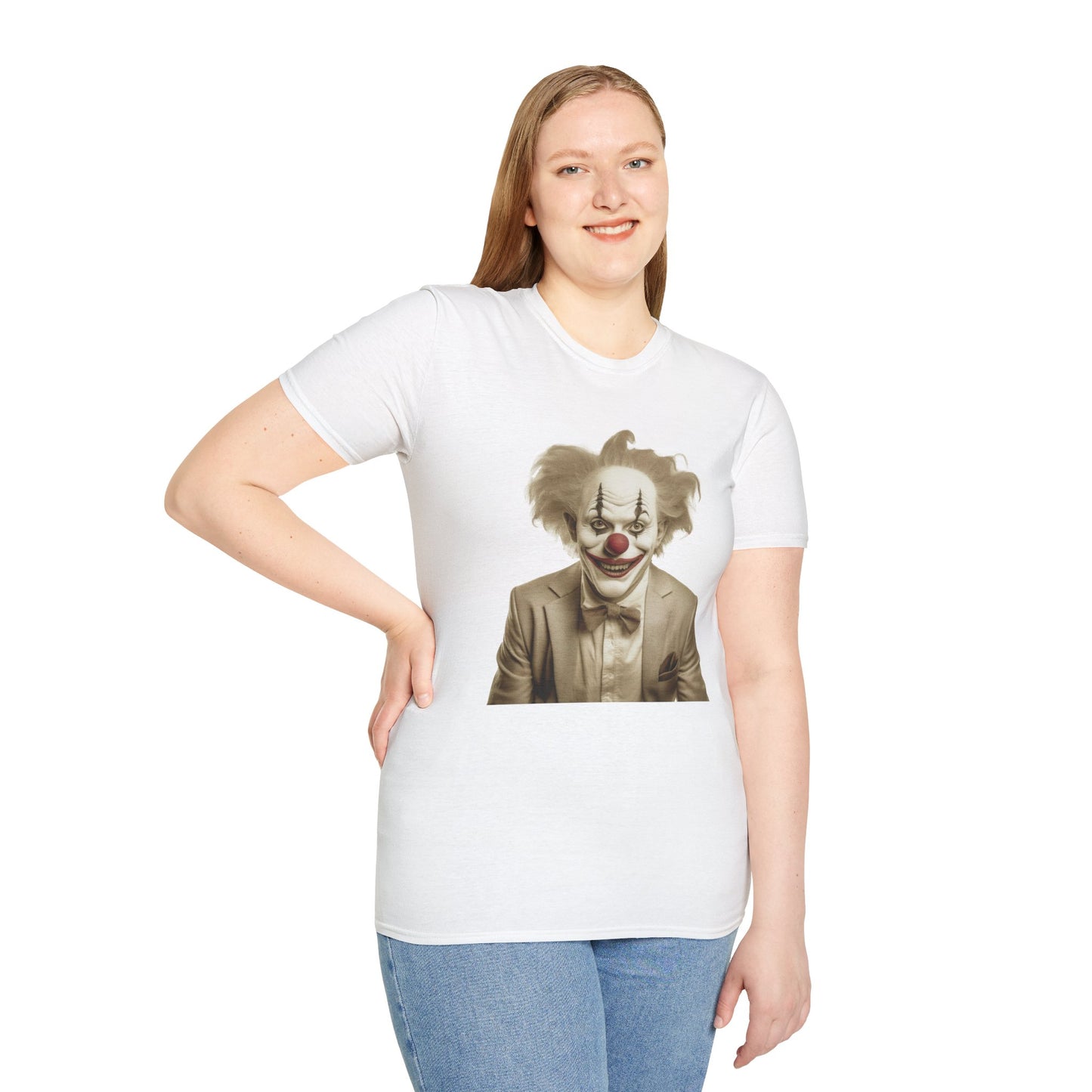 Clown Shirt, T Shirt with Clown, Funny Man Shirt, Tee Shirt with Funny Man, Circus Shirt, Shirt with Circus, Scary Man Shirt, Shirt with Scary Man