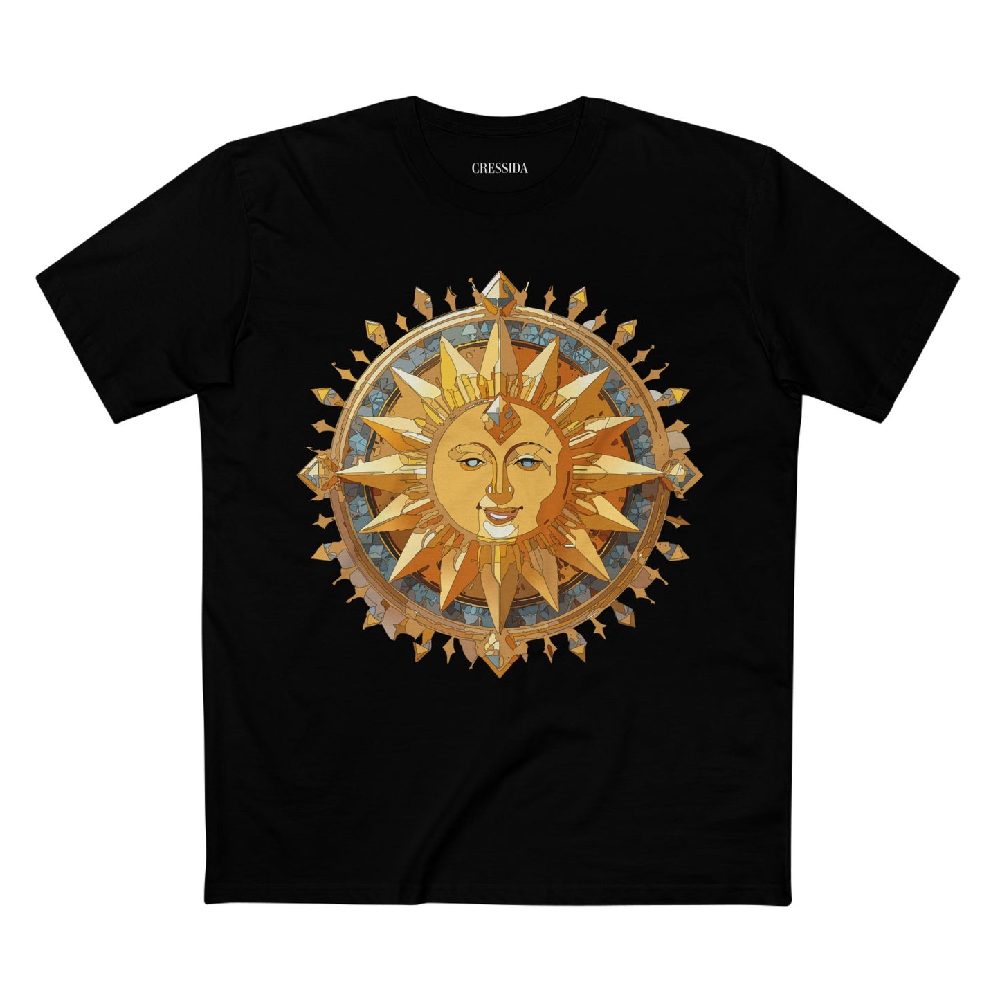 Sun Shirt, Shirt with Sun, Tee Shirt with Gold Sun