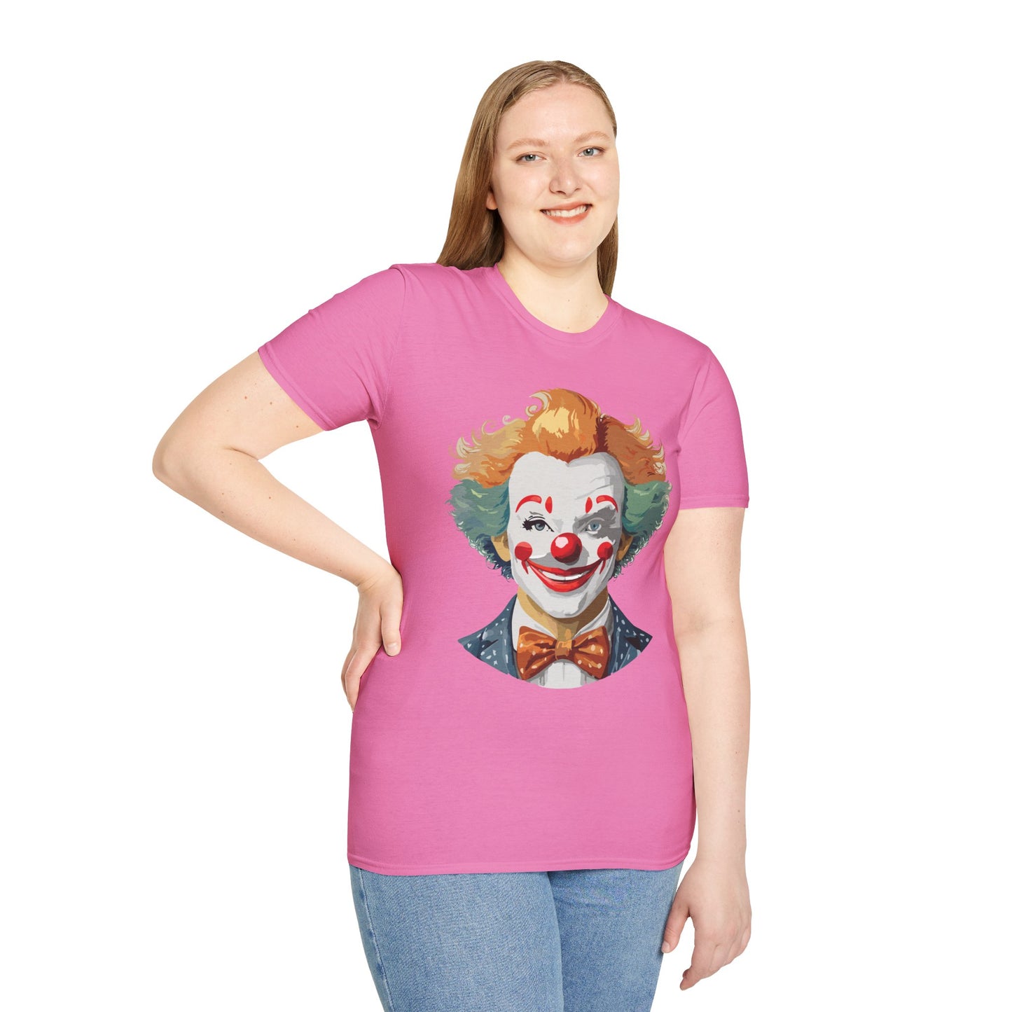 Clown Shirt, T Shirt with Clown, Funny Man Shirt, Tee Shirt with Funny Man, Circus Shirt, Shirt with Circus, Scary Man Shirt, Shirt with Scary Man