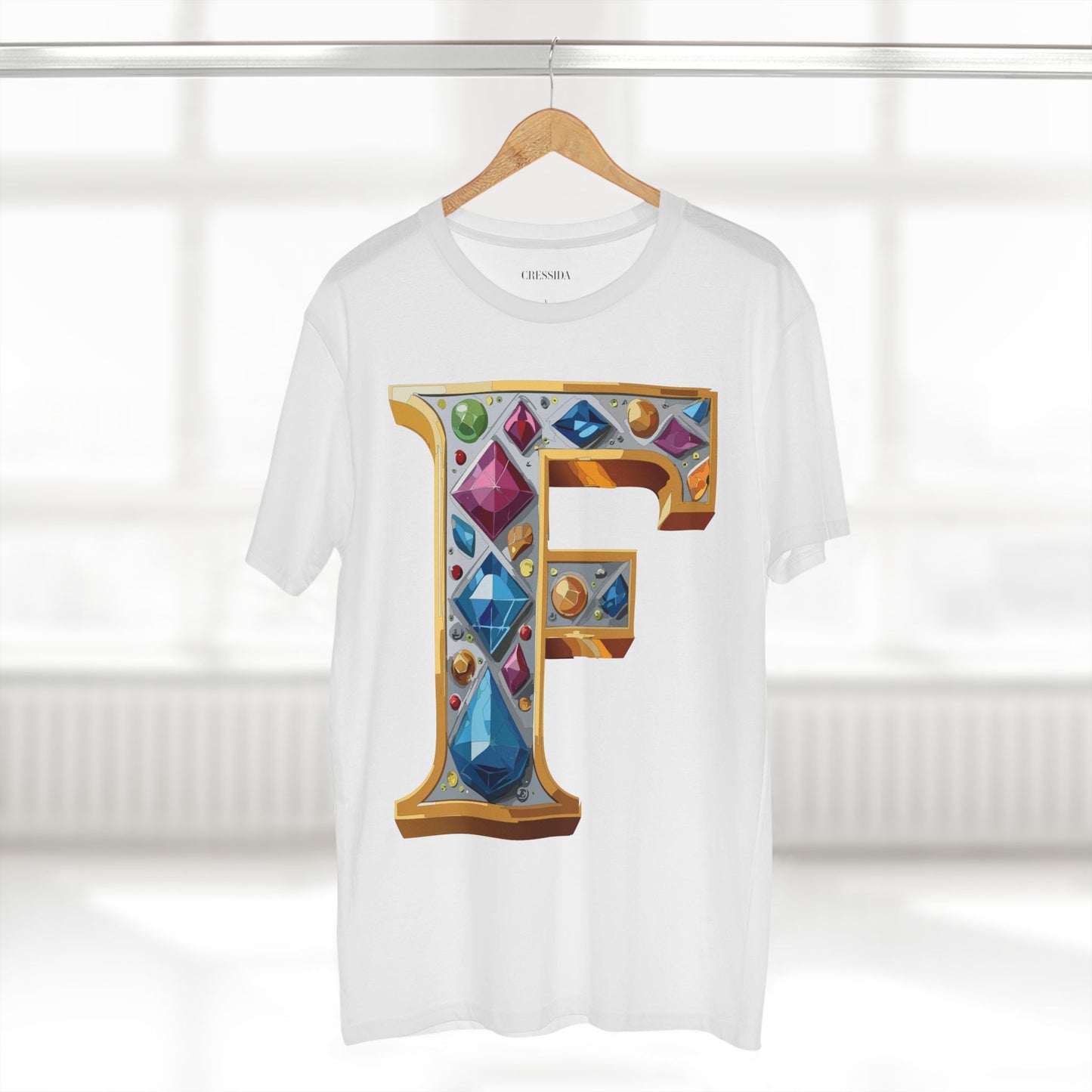 Letter Shirt, Shirt with Letters, Tee Shirt with Gold Letters