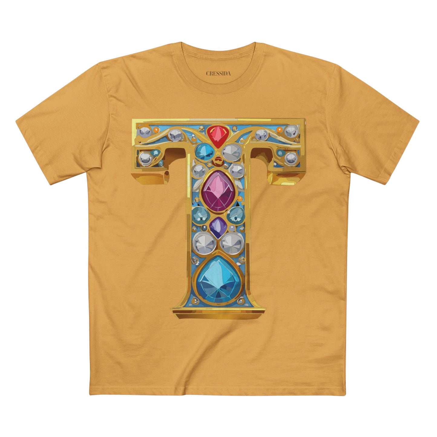 Letter Shirt, Shirt with Letters, Tee Shirt with Gold Letters
