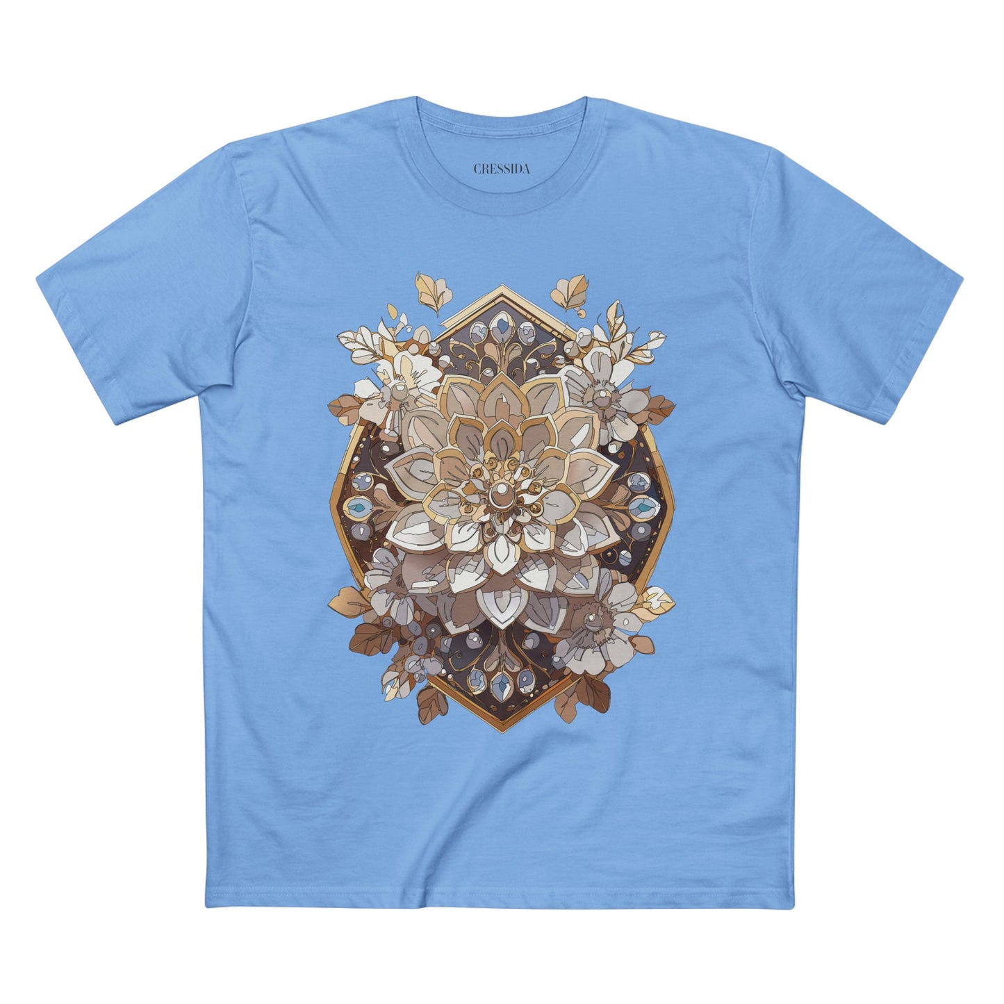 Floral Shirt, Shirt with Flower, Tee Shirt with Antique Flower