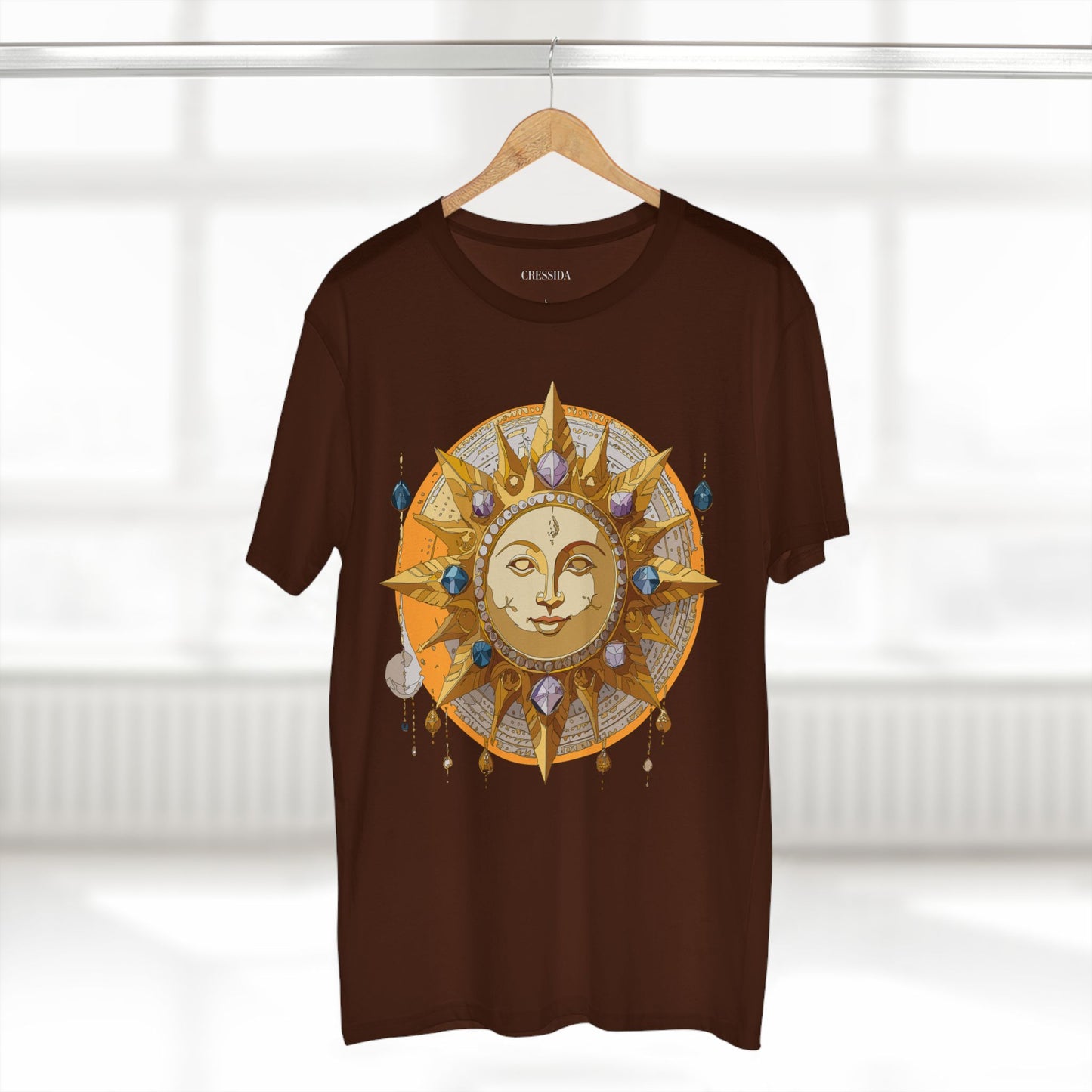 Sun Shirt, Shirt with Sun, Tee Shirt with Gold Sun