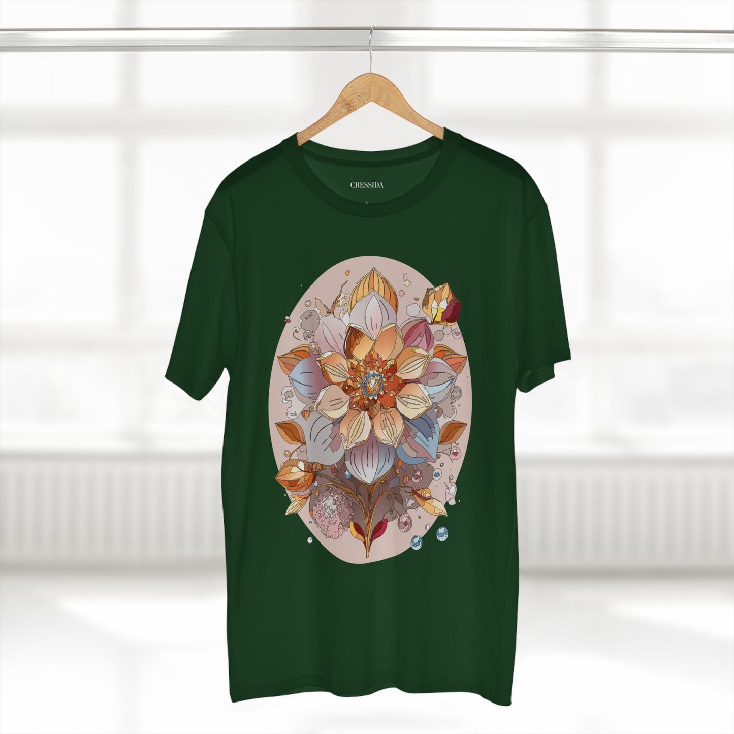 Floral Shirt, Shirt with Flower, Tee Shirt with Antique Flower