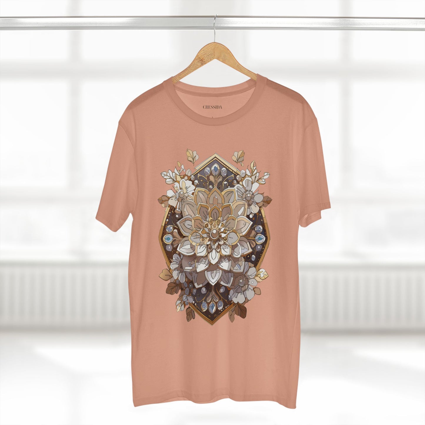 Floral Shirt, Shirt with Flower, Tee Shirt with Antique Flower