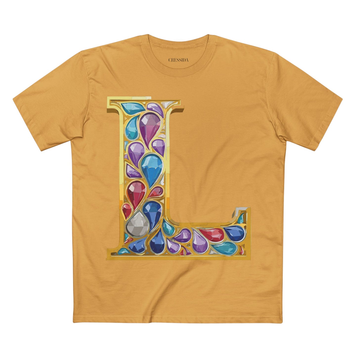 Letter Shirt, Shirt with Letters, Tee Shirt with Gold Letters
