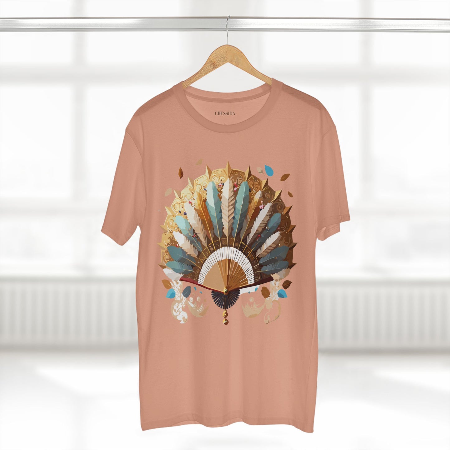 Fan shirt, Shirt with Fan, Tee Shirt with Antique Fan