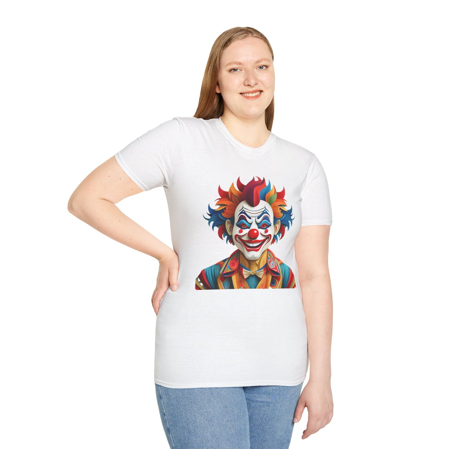 Clown Shirt, T Shirt with Clown, Funny Man Shirt, Tee Shirt with Funny Man, Circus Shirt, Shirt with Circus, Scary Man Shirt, Shirt with Scary Man