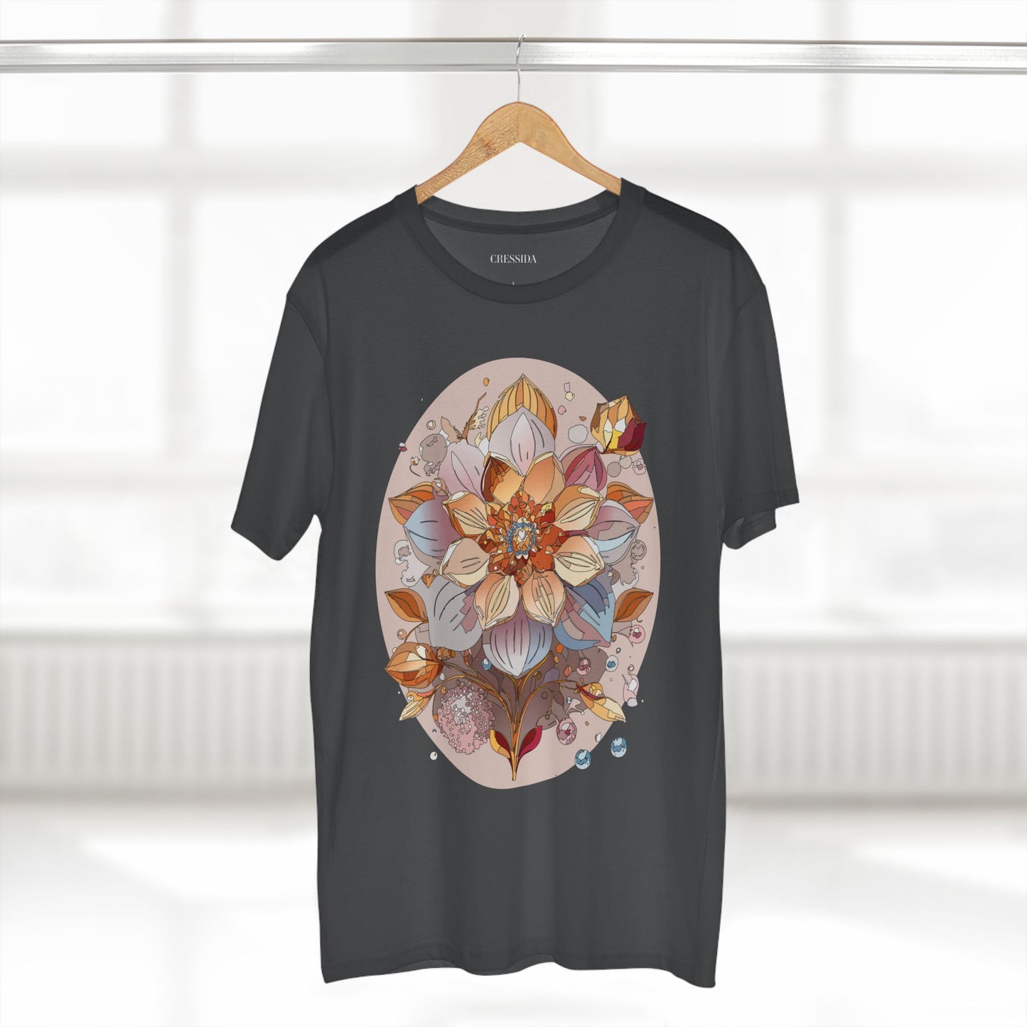 Floral Shirt, Shirt with Flower, Tee Shirt with Antique Flower