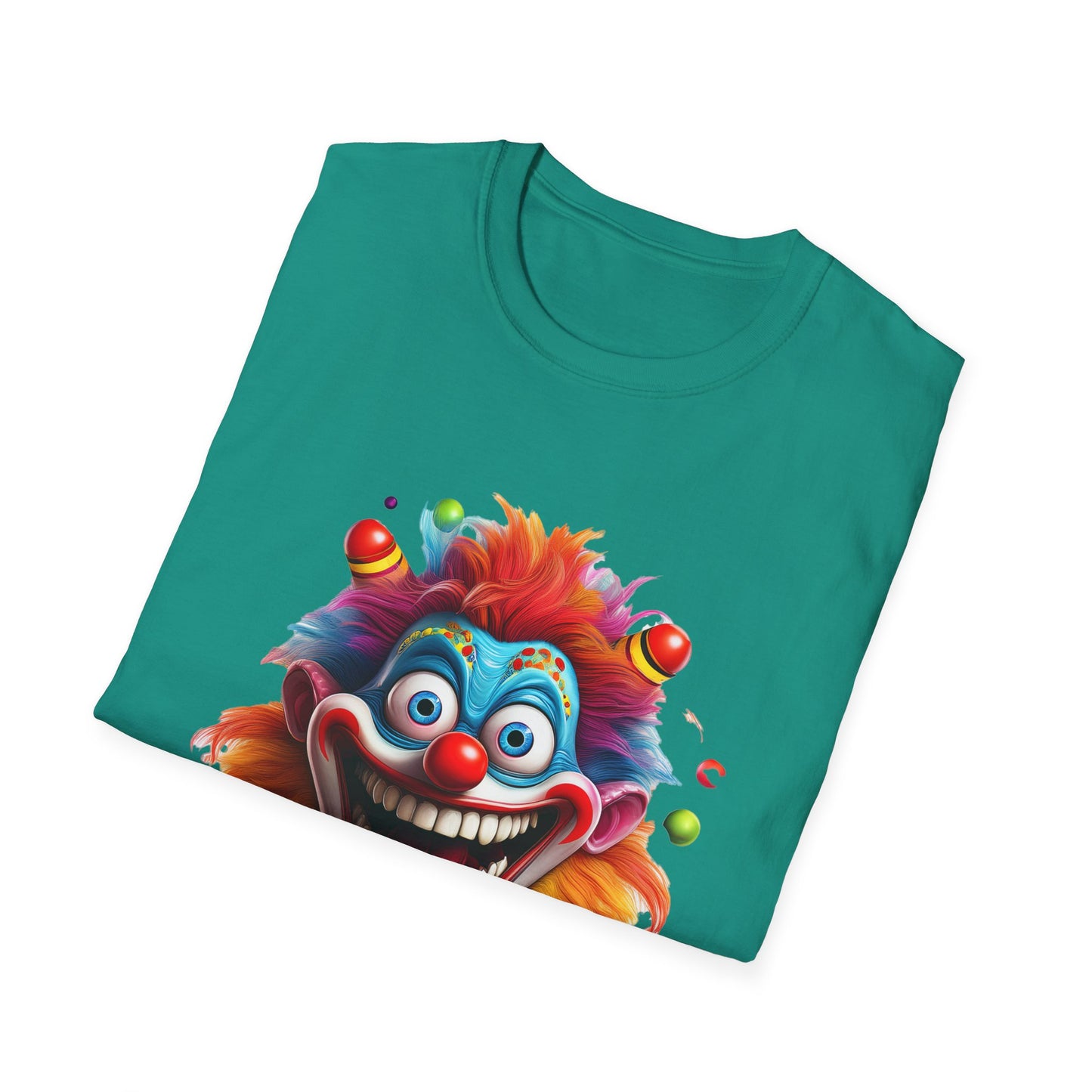 Clown Shirt, T Shirt with Clown, Funny Man Shirt, Tee Shirt with Funny Man, Circus Shirt, Shirt with Circus, Scary Man Shirt, Shirt with Scary Man