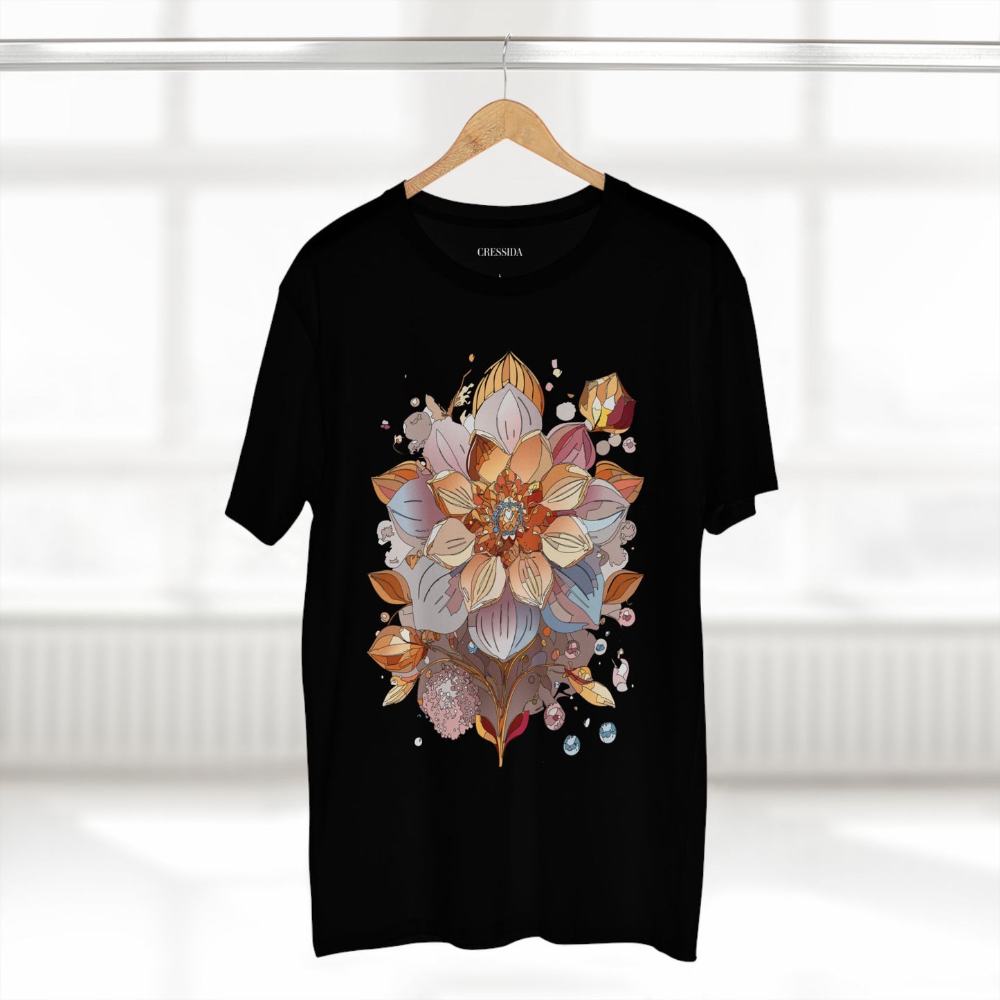 Floral Shirt, Shirt with Flower, Tee Shirt with Antique Flower