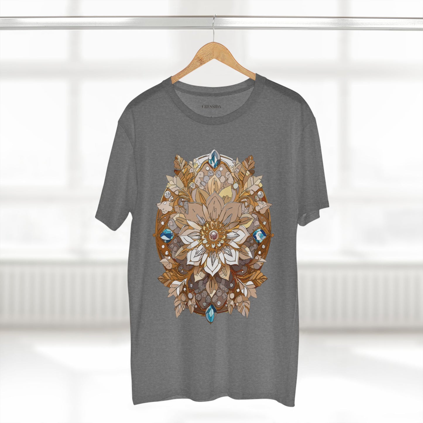 Floral Shirt, Shirt with Flower, Tee Shirt with Antique Flower