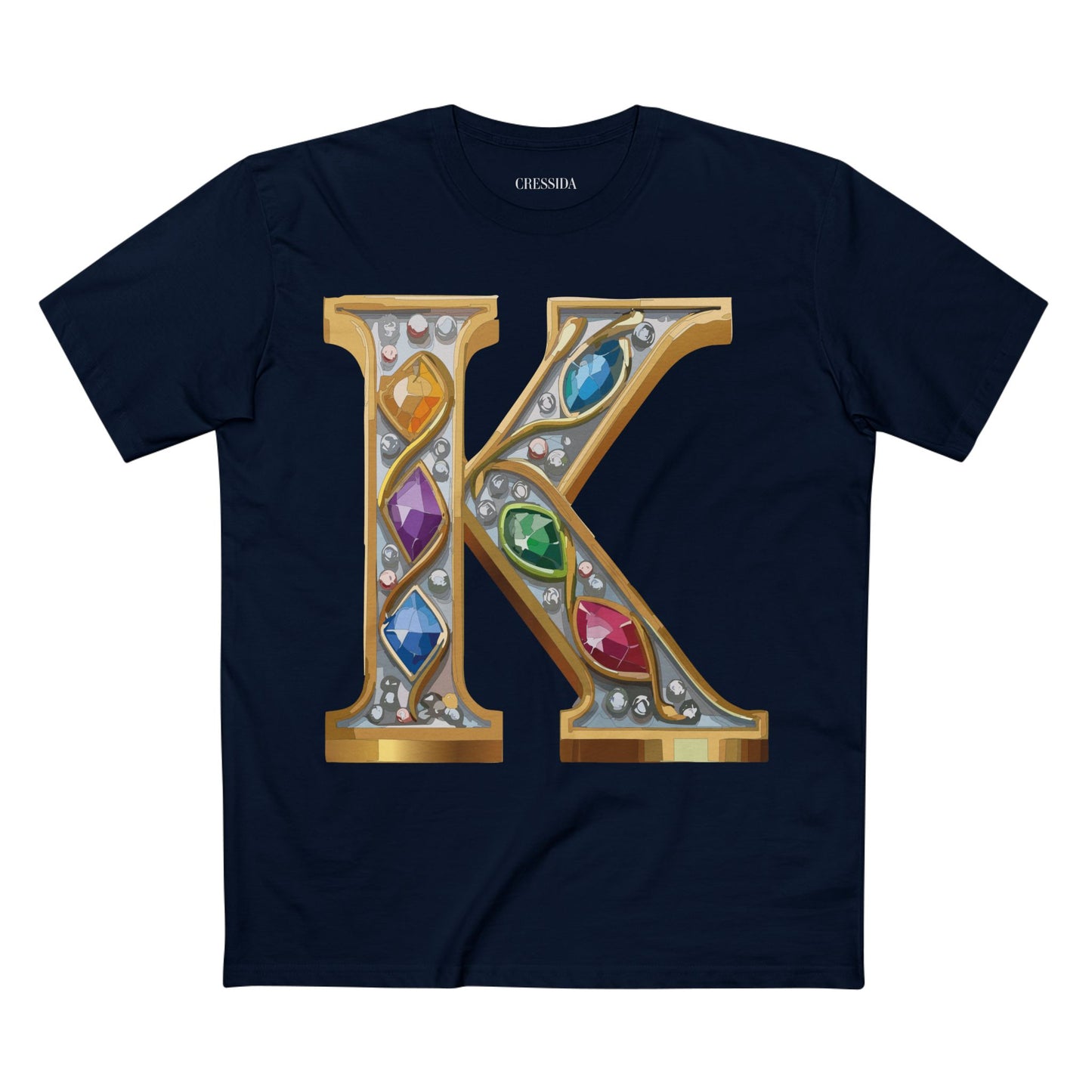 Letter Shirt, Shirt with Letters, Tee Shirt with Gold Letters