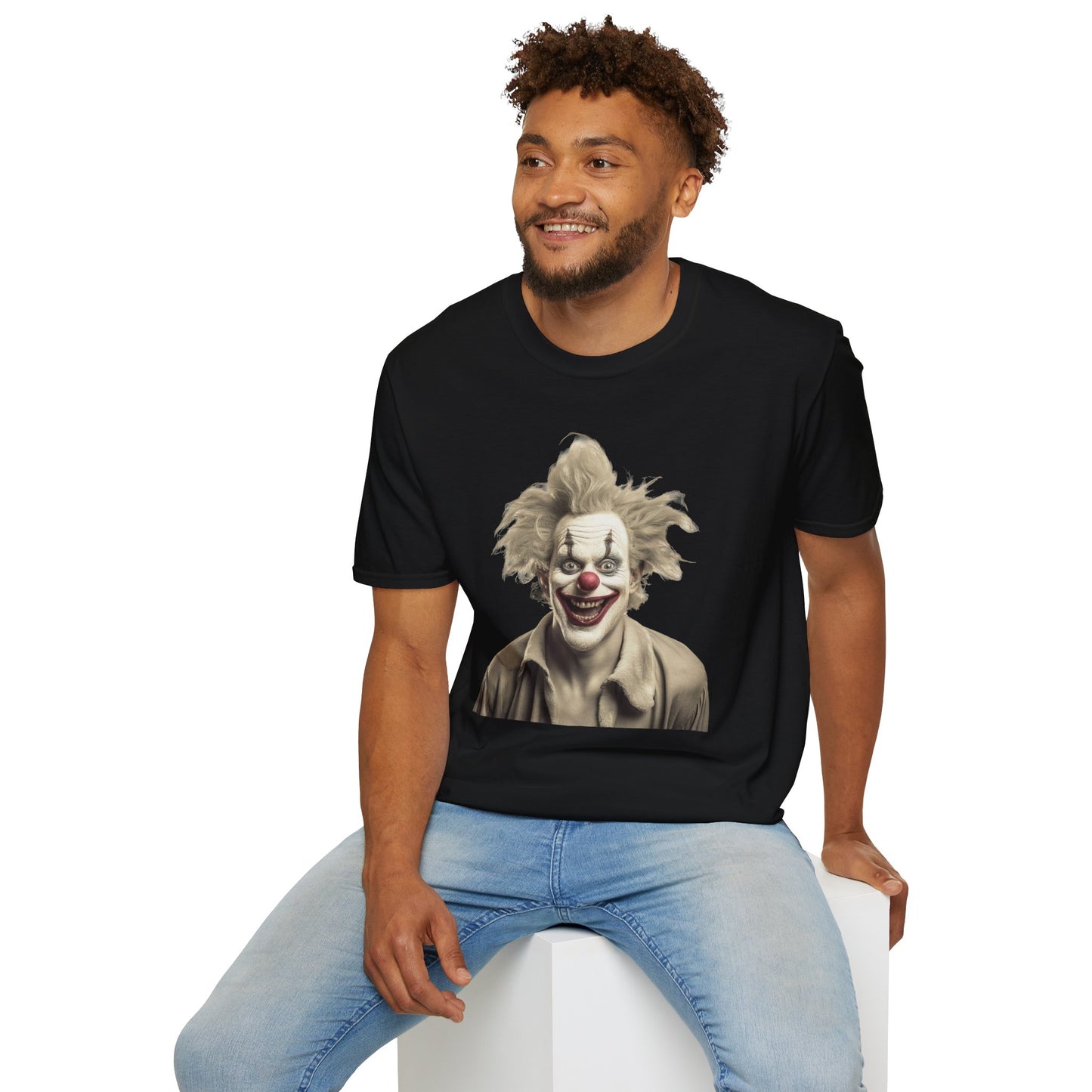 Clown Shirt, T Shirt with Clown, Funny Man Shirt, Tee Shirt with Funny Man, Circus Shirt, Shirt with Circus, Scary Man Shirt, Shirt with Scary Man
