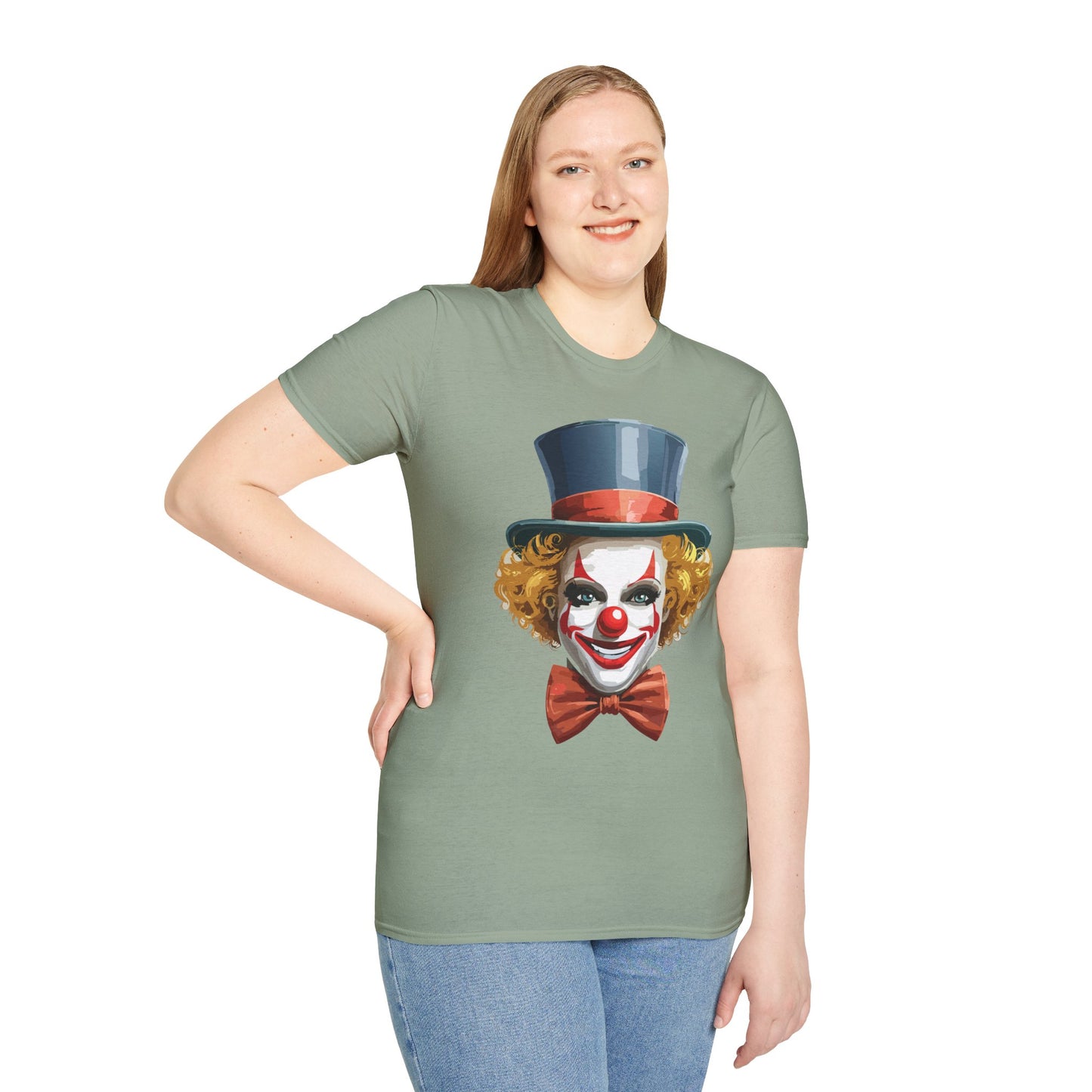 Clown Shirt, T Shirt with Clown, Funny Man Shirt, Tee Shirt with Funny Man, Circus Shirt, Shirt with Circus, Scary Man Shirt, Shirt with Scary Man