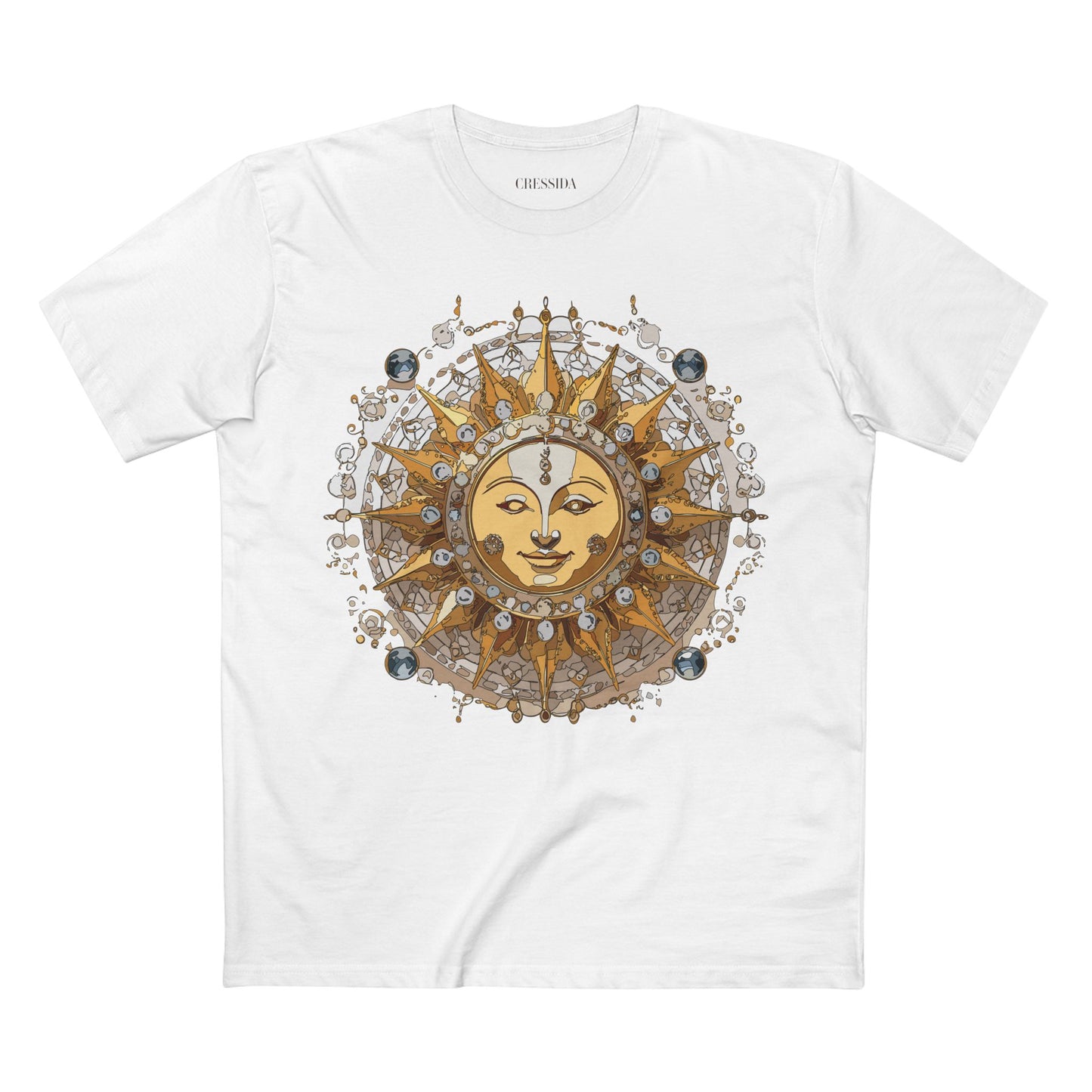 Sun Shirt, Shirt with Sun, Tee Shirt with Gold Sun