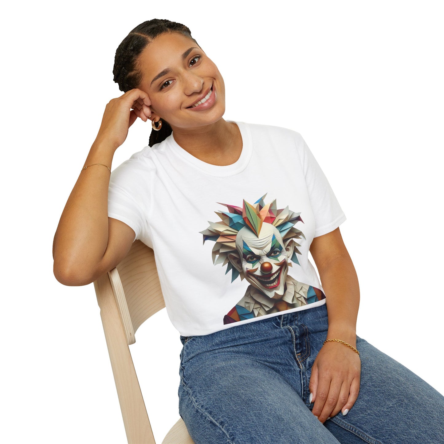Clown Shirt, T Shirt with Clown, Funny Man Shirt, Tee Shirt with Funny Man, Circus Shirt, Shirt with Circus, Scary Man Shirt, Shirt with Scary Man