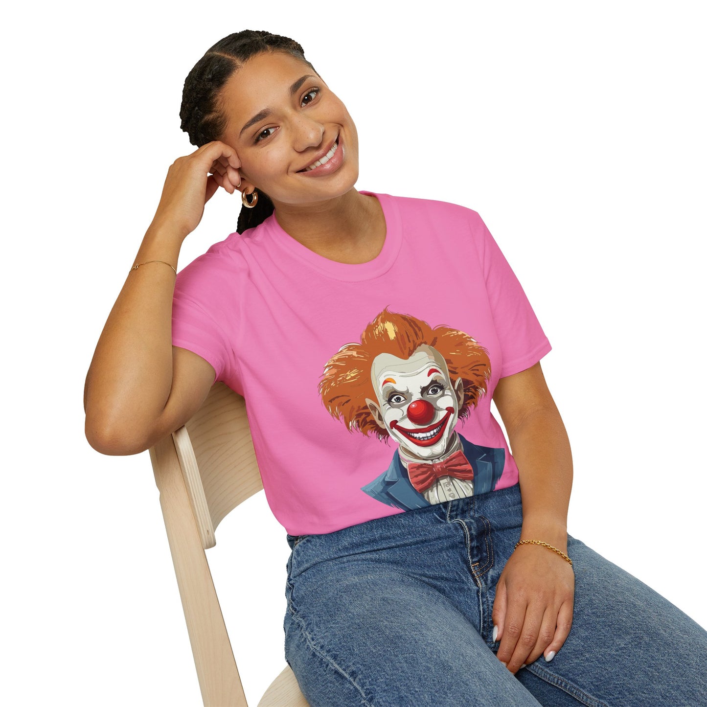 Clown Shirt, T Shirt with Clown, Funny Man Shirt, Tee Shirt with Funny Man, Circus Shirt, Shirt with Circus, Scary Man Shirt, Shirt with Scary Man