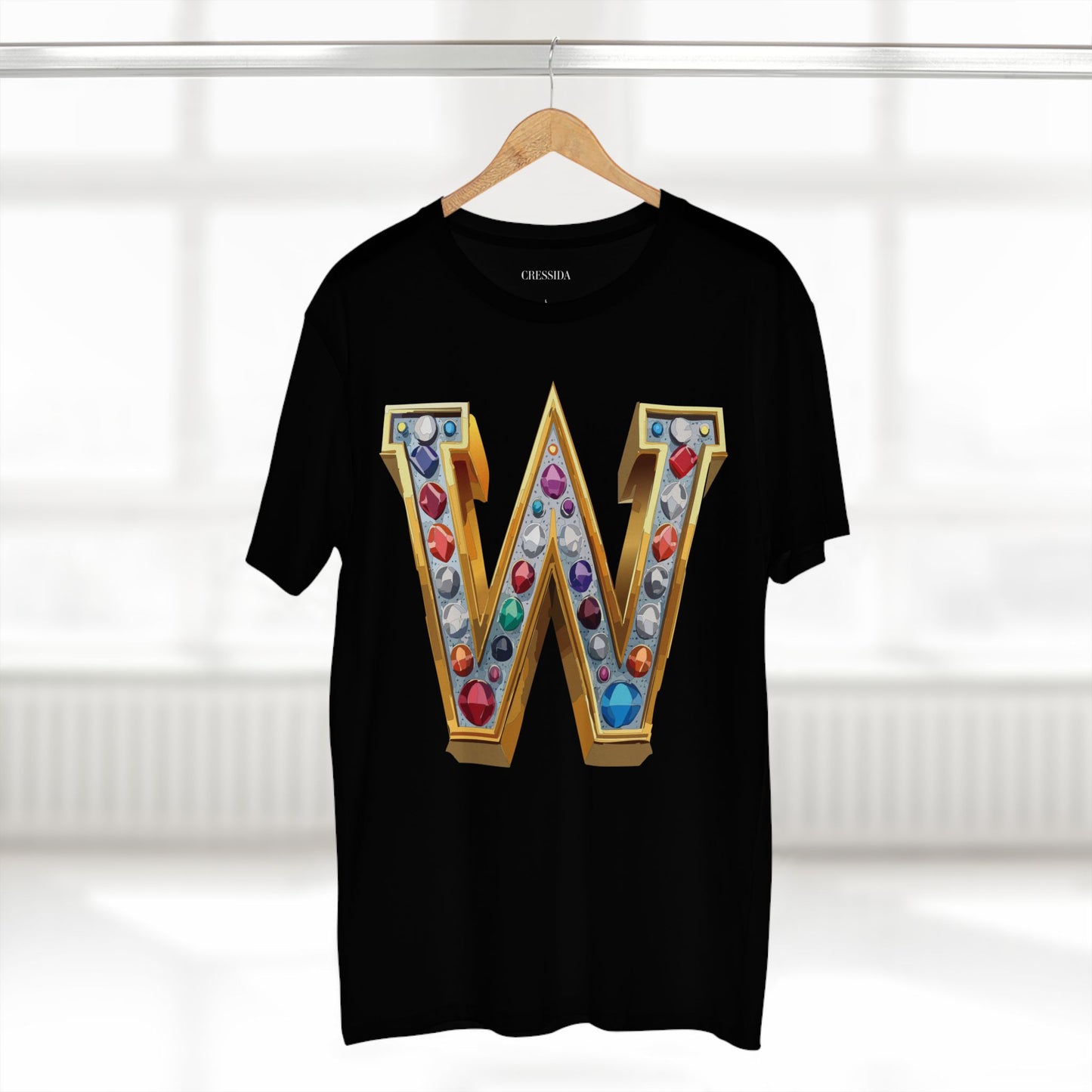 Letter Shirt, Shirt with Letters, Tee Shirt with Gold Letters