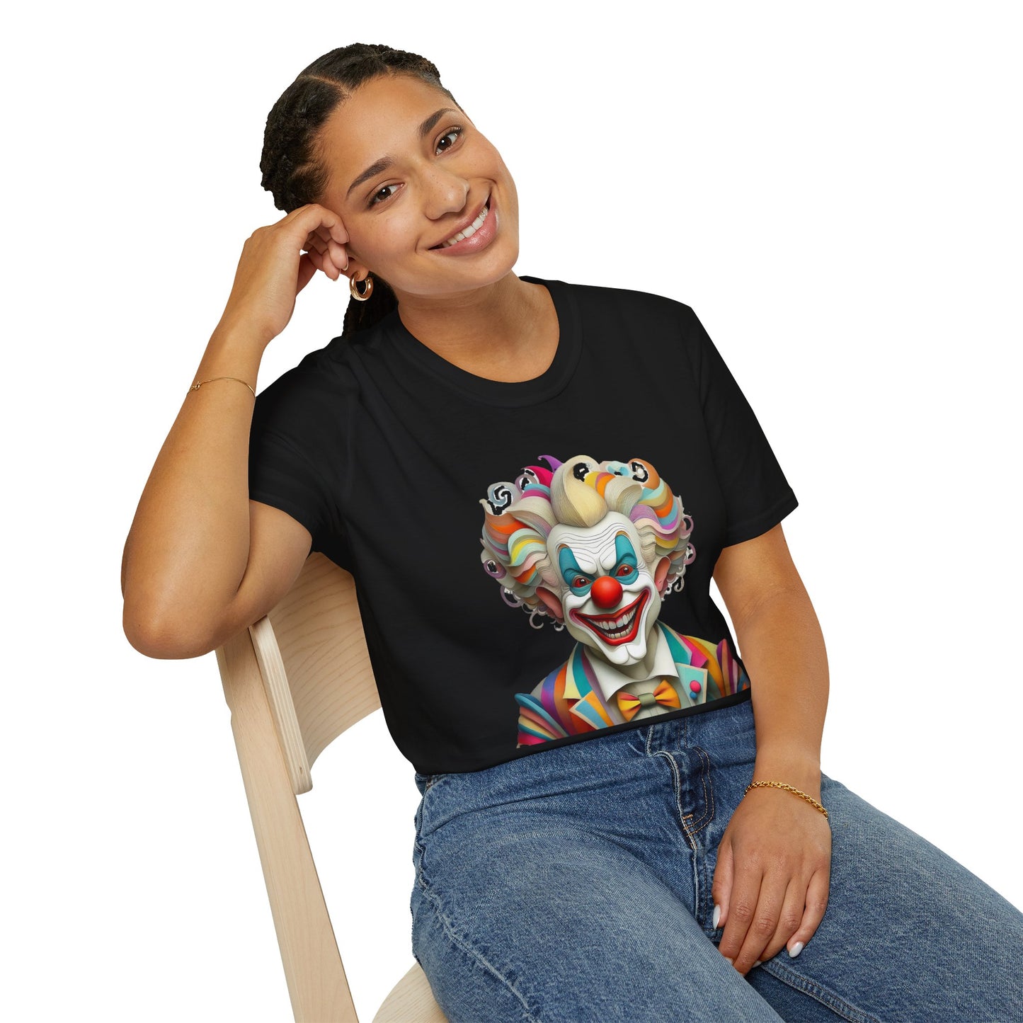Clown Shirt, T Shirt with Clown, Funny Man Shirt, Tee Shirt with Funny Man, Circus Shirt, Shirt with Circus, Scary Man Shirt, Shirt with Scary Man