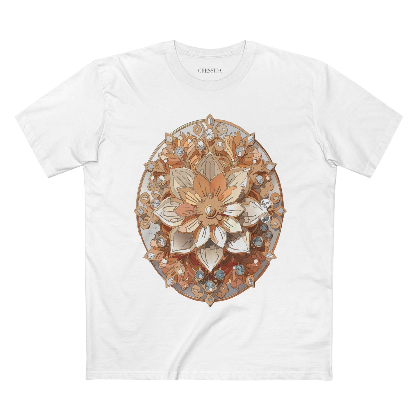 Floral Shirt, Shirt with Flower, Tee Shirt with Antique Flower
