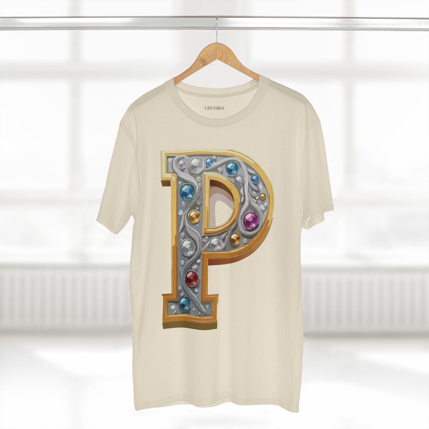 Letter Shirt, Shirt with Letters, Tee Shirt with Gold Letters