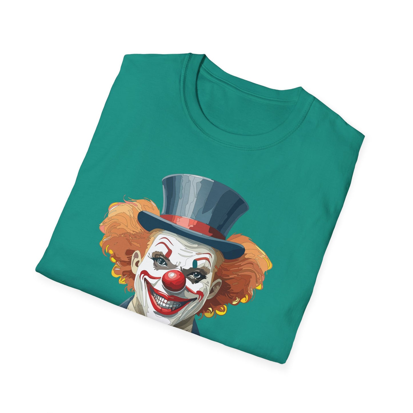 Clown Shirt, T Shirt with Clown, Funny Man Shirt, Tee Shirt with Funny Man, Circus Shirt, Shirt with Circus, Scary Man Shirt, Shirt with Scary Man