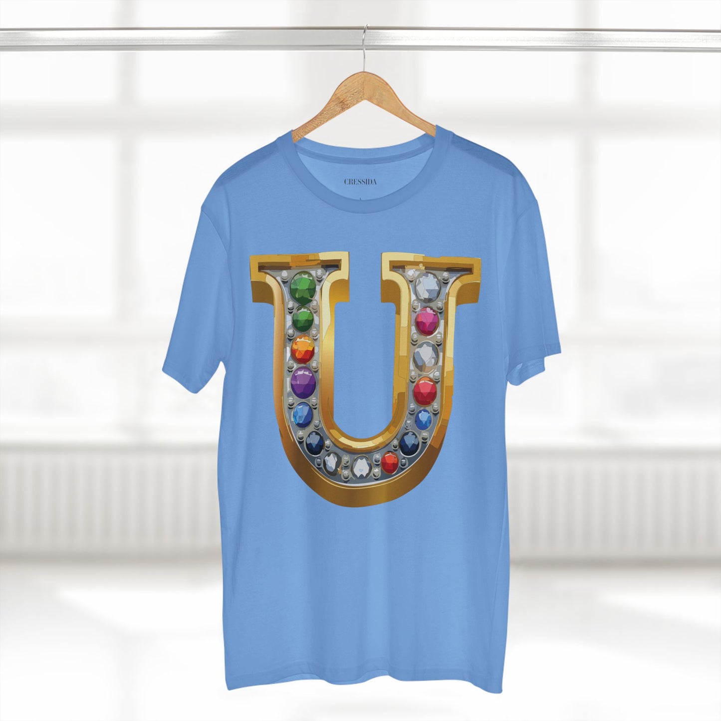 Letter Shirt, Shirt with Letters, Tee Shirt with Gold Letters