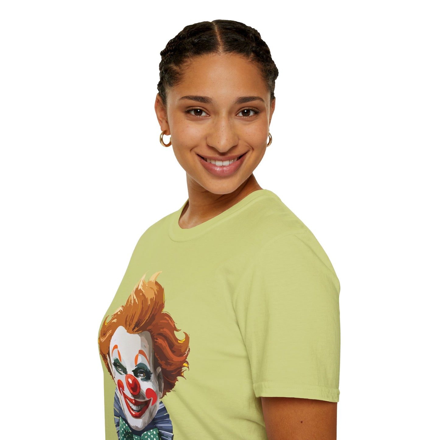 Clown Shirt, T Shirt with Clown, Funny Man Shirt, Tee Shirt with Funny Man, Circus Shirt, Shirt with Circus, Scary Man Shirt, Shirt with Scary Man
