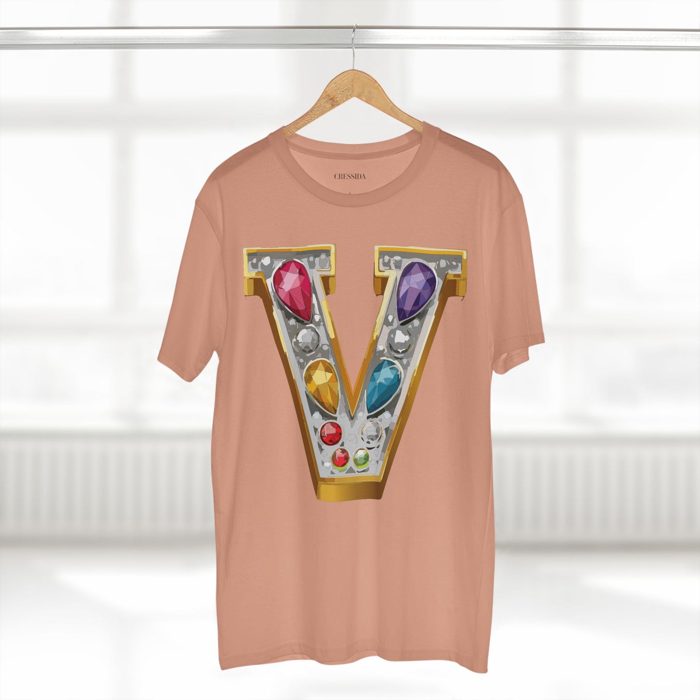 Letter Shirt, Shirt with Letters, Tee Shirt with Gold Letters