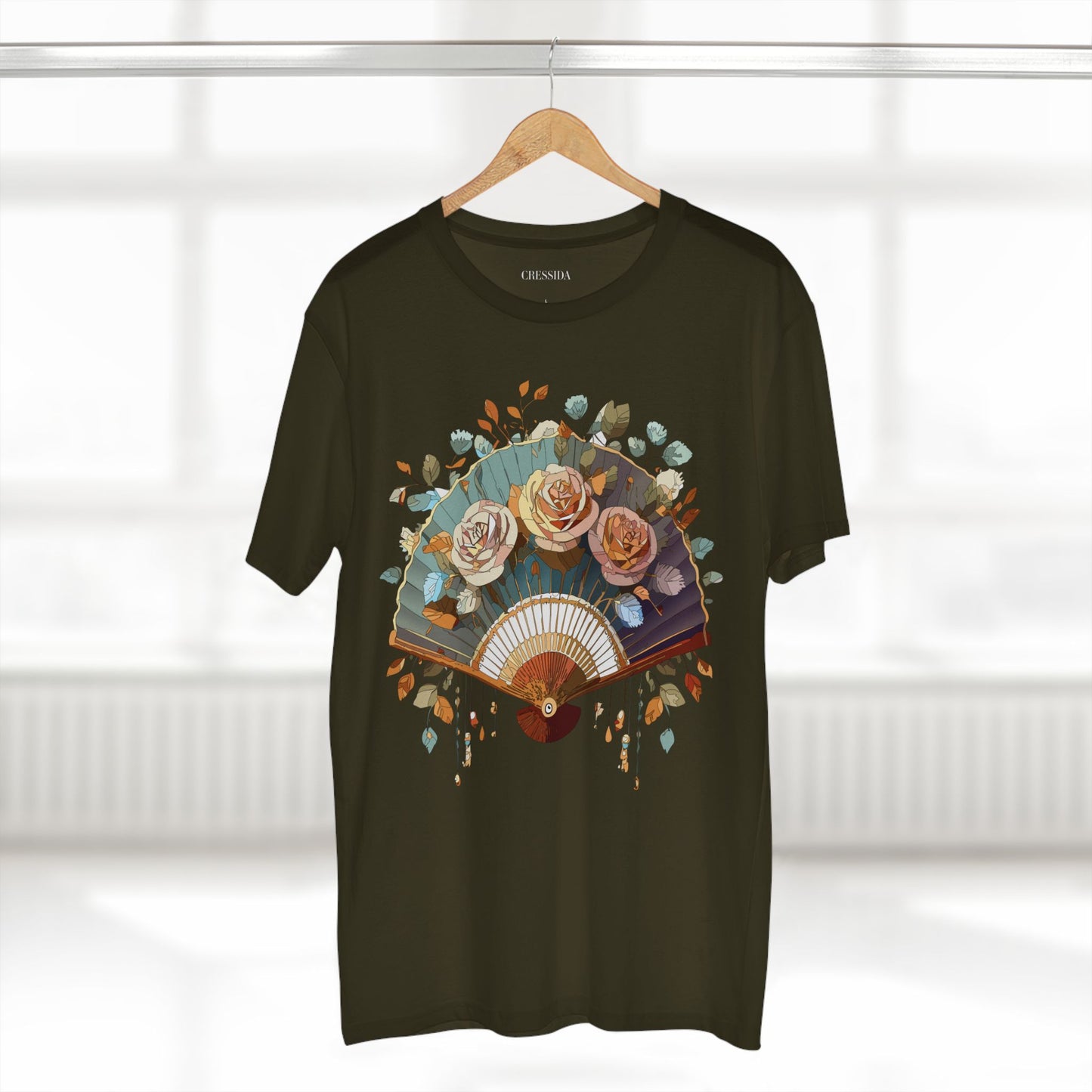 Fan shirt, Shirt with Fan, Tee Shirt with Antique Fan