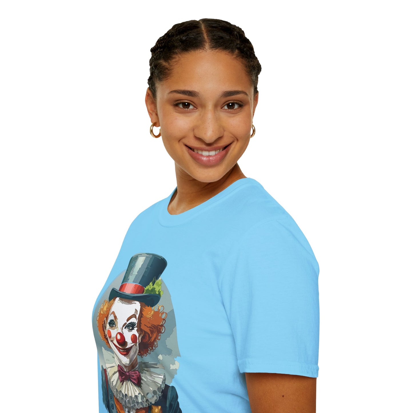 Clown Shirt, T Shirt with Clown, Funny Man Shirt, Tee Shirt with Funny Man, Circus Shirt, Shirt with Circus, Scary Man Shirt, Shirt with Scary Man