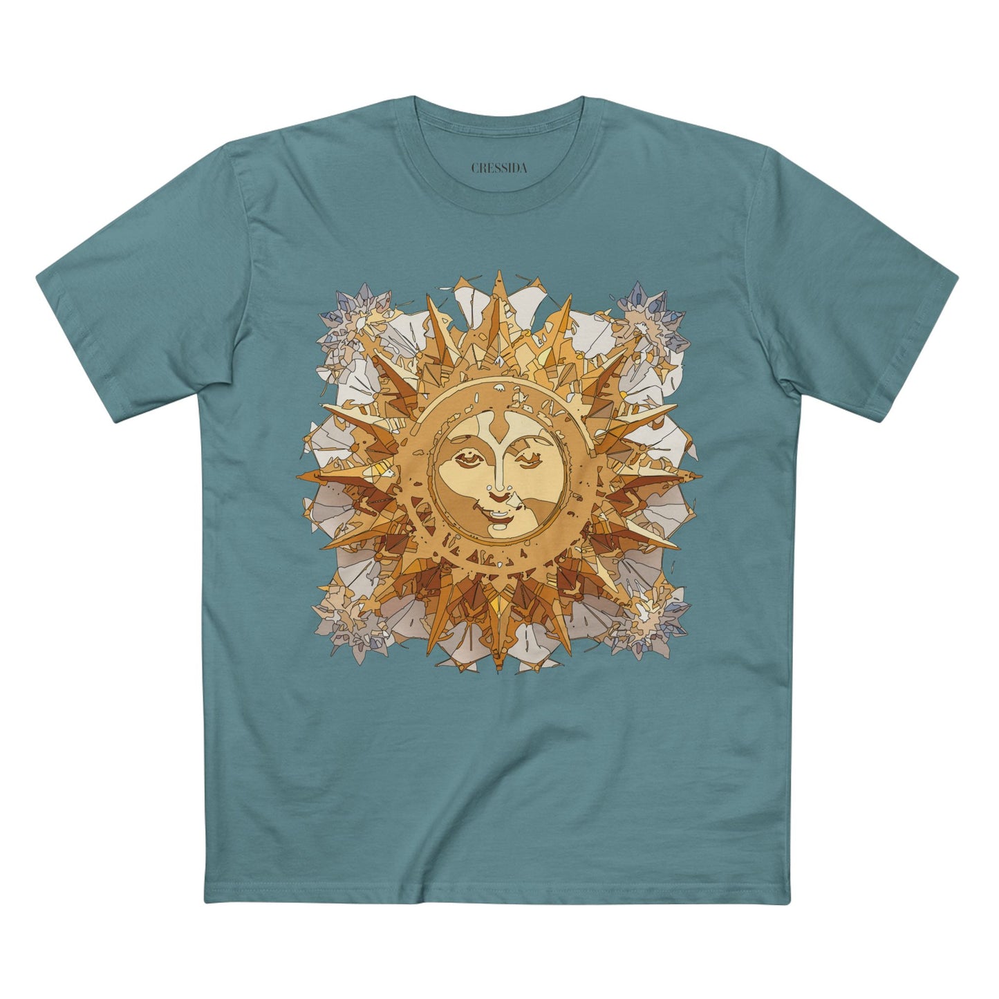 Sun Shirt, Shirt with Sun, Tee Shirt with Gold Sun