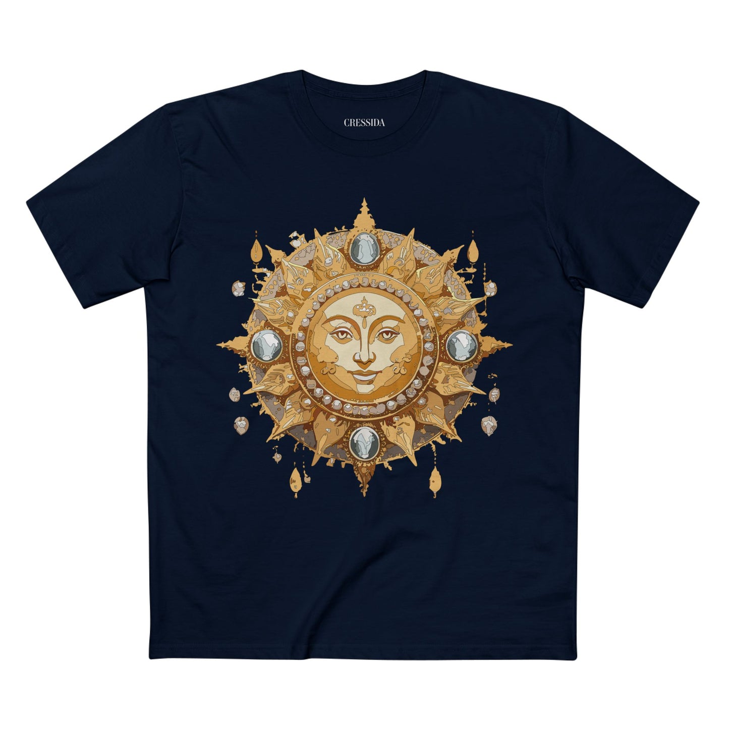 Sun Shirt, Shirt with Sun, Tee Shirt with Gold Sun