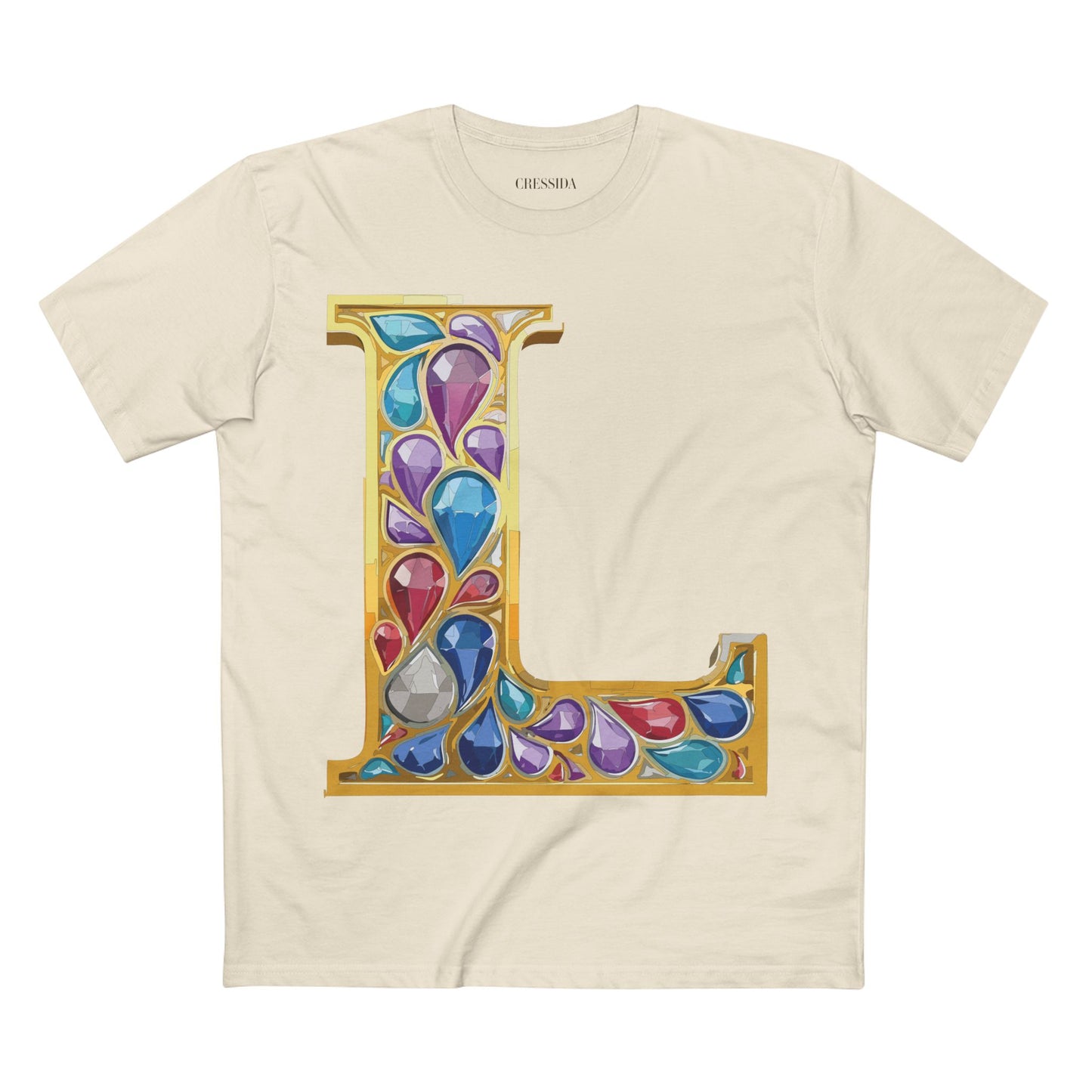 Letter Shirt, Shirt with Letters, Tee Shirt with Gold Letters