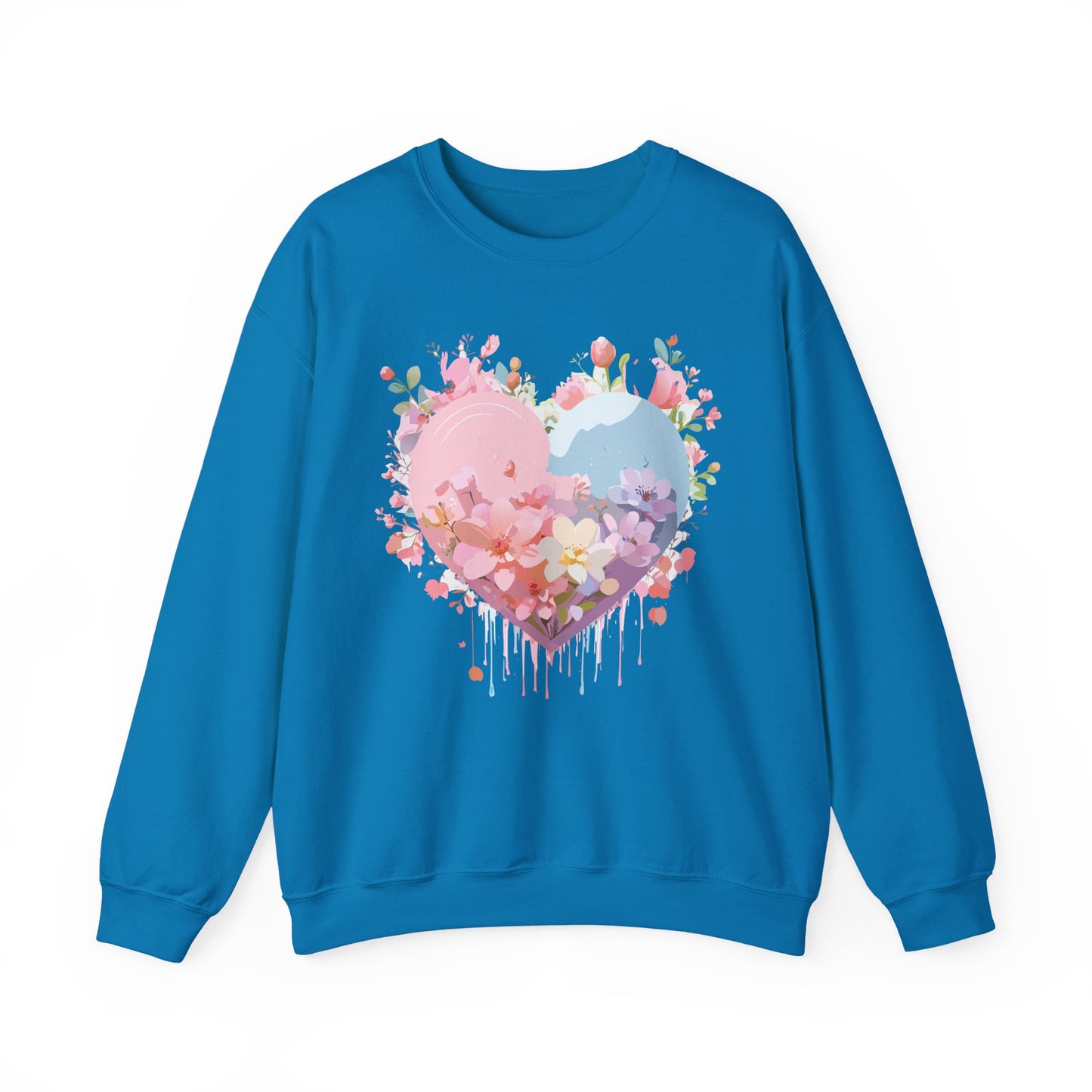 Floral Heart Sweatshirt, Floral Love Sweatshirt, Valentine's Day Sweatshirt, Heart Floral Sweatshirt