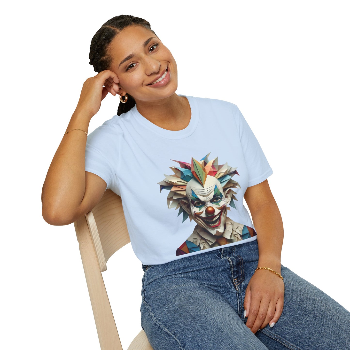 Clown Shirt, T Shirt with Clown, Funny Man Shirt, Tee Shirt with Funny Man, Circus Shirt, Shirt with Circus, Scary Man Shirt, Shirt with Scary Man