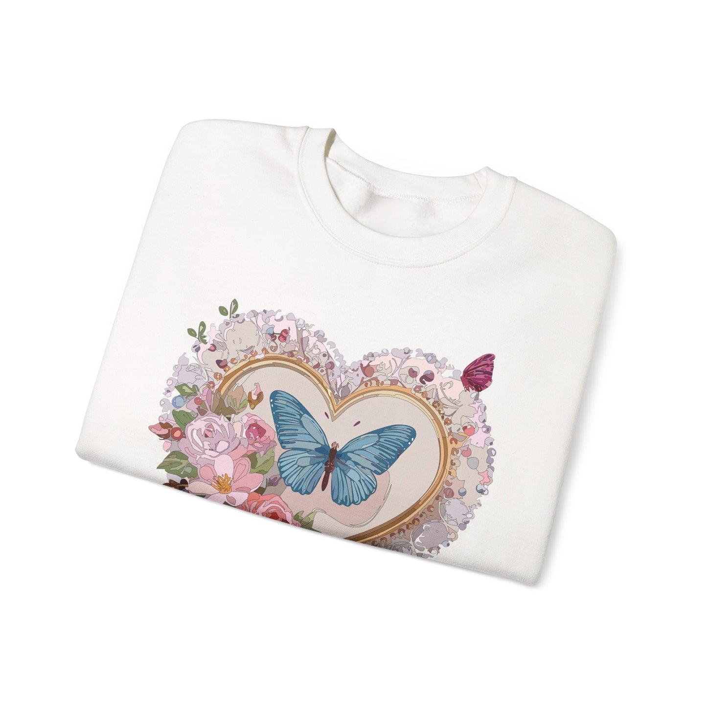 Floral Heart Sweatshirt, Floral Love Sweatshirt, Valentine's Day Sweatshirt, Heart Floral Sweatshirt