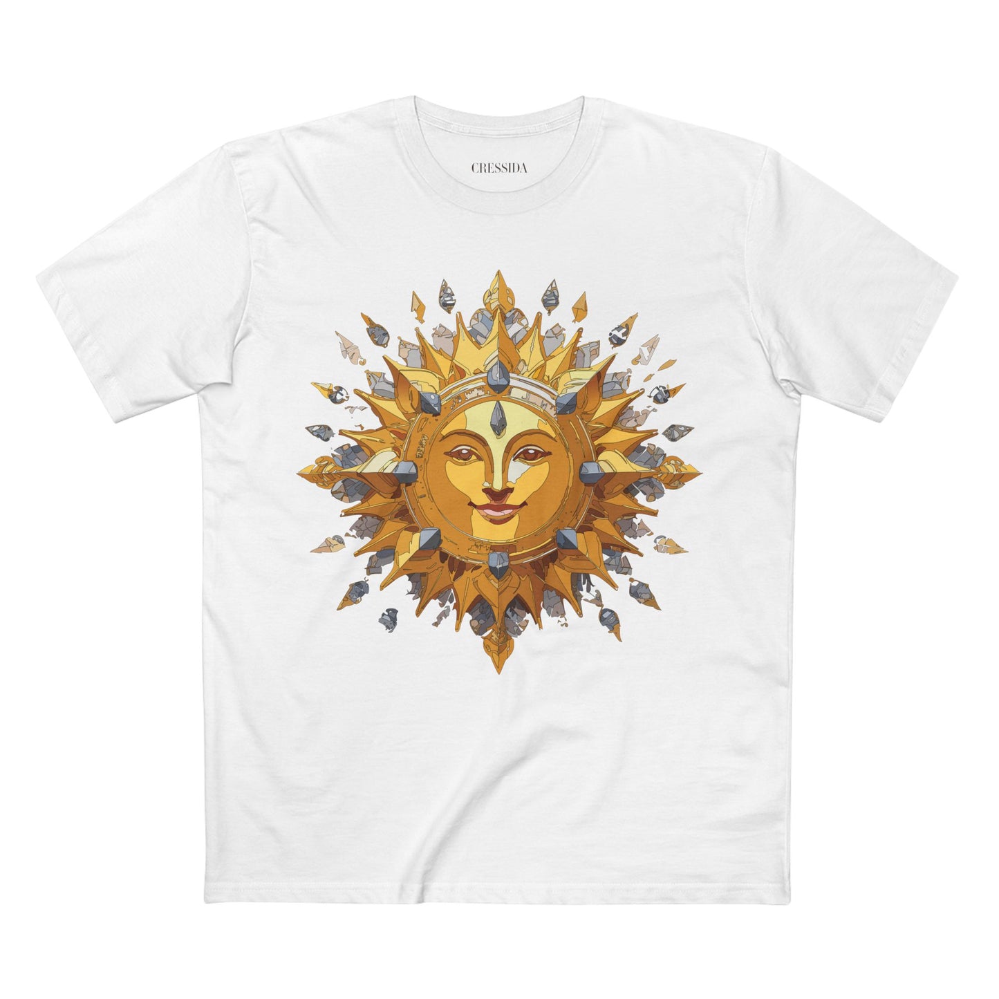 Sun Shirt, Shirt with Sun, Tee Shirt with Gold Sun