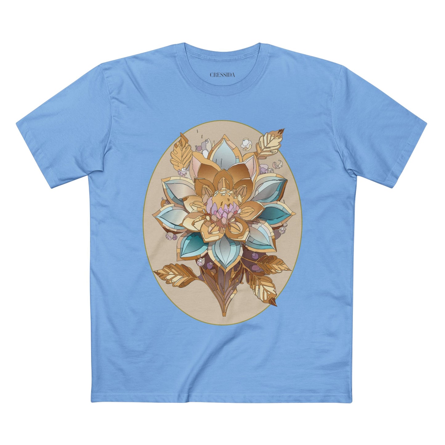 Floral Shirt, Shirt with Flower, Tee Shirt with Antique Flower
