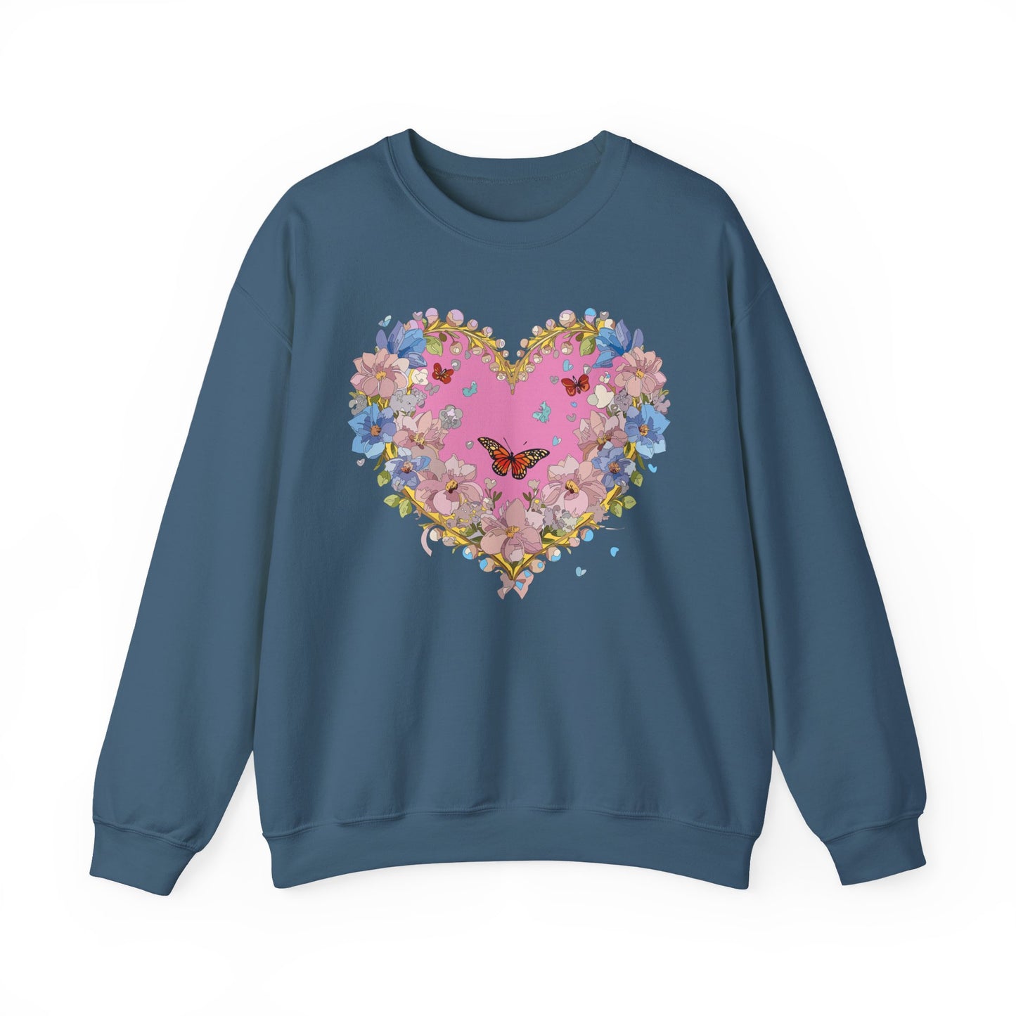 Floral Heart Sweatshirt, Floral Love Sweatshirt, Valentine's Day Sweatshirt, Heart Floral Sweatshirt